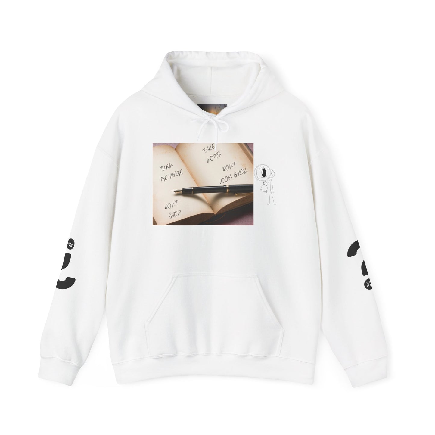 TURN THE PAGE Inspirational Quote Hoodie, Cozy Sweatshirt for Writers, Motivational Gift, Book Lover Apparel, Perfect for Holidays