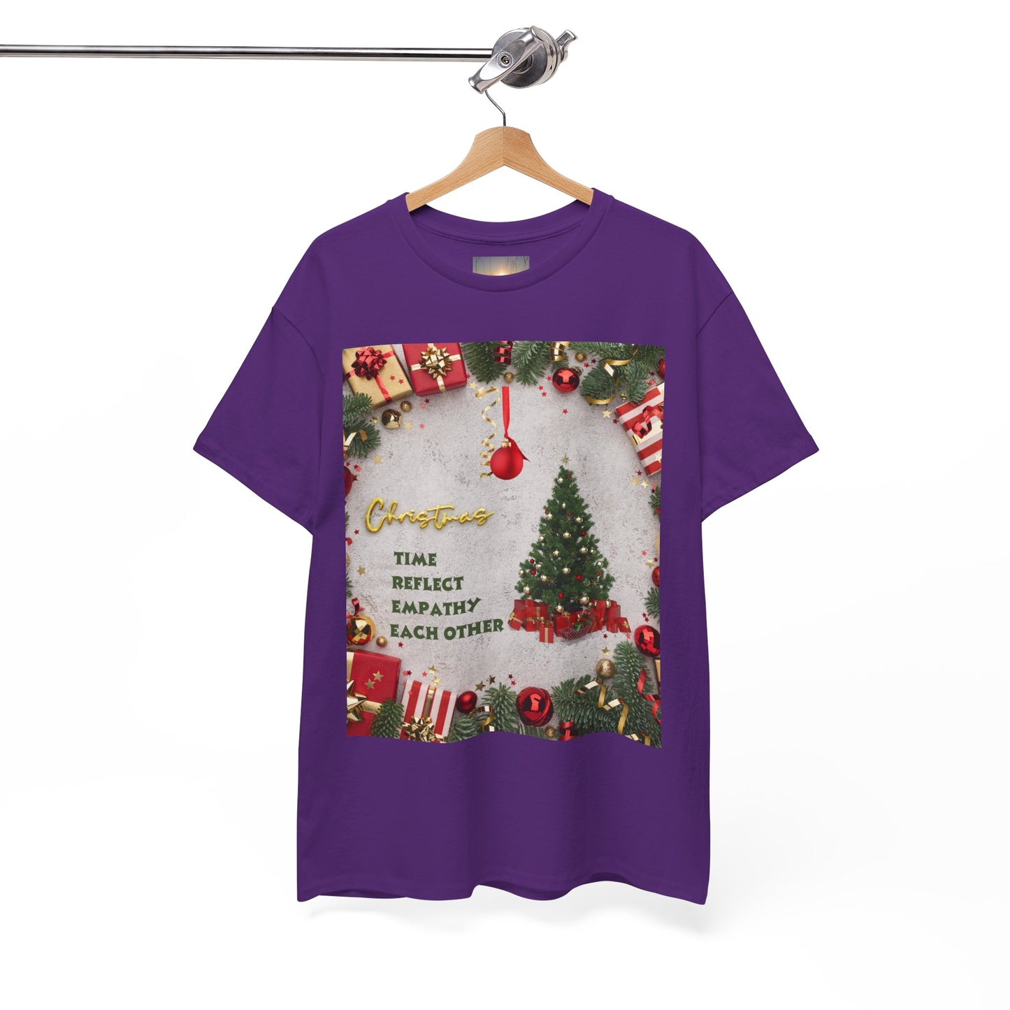 Christmas-Themed Unisex Heavy Cotton Tee, Holiday Gift, Festive Apparel, Family Gatherings, New Year Celebrations, Cute Christmas Shirt