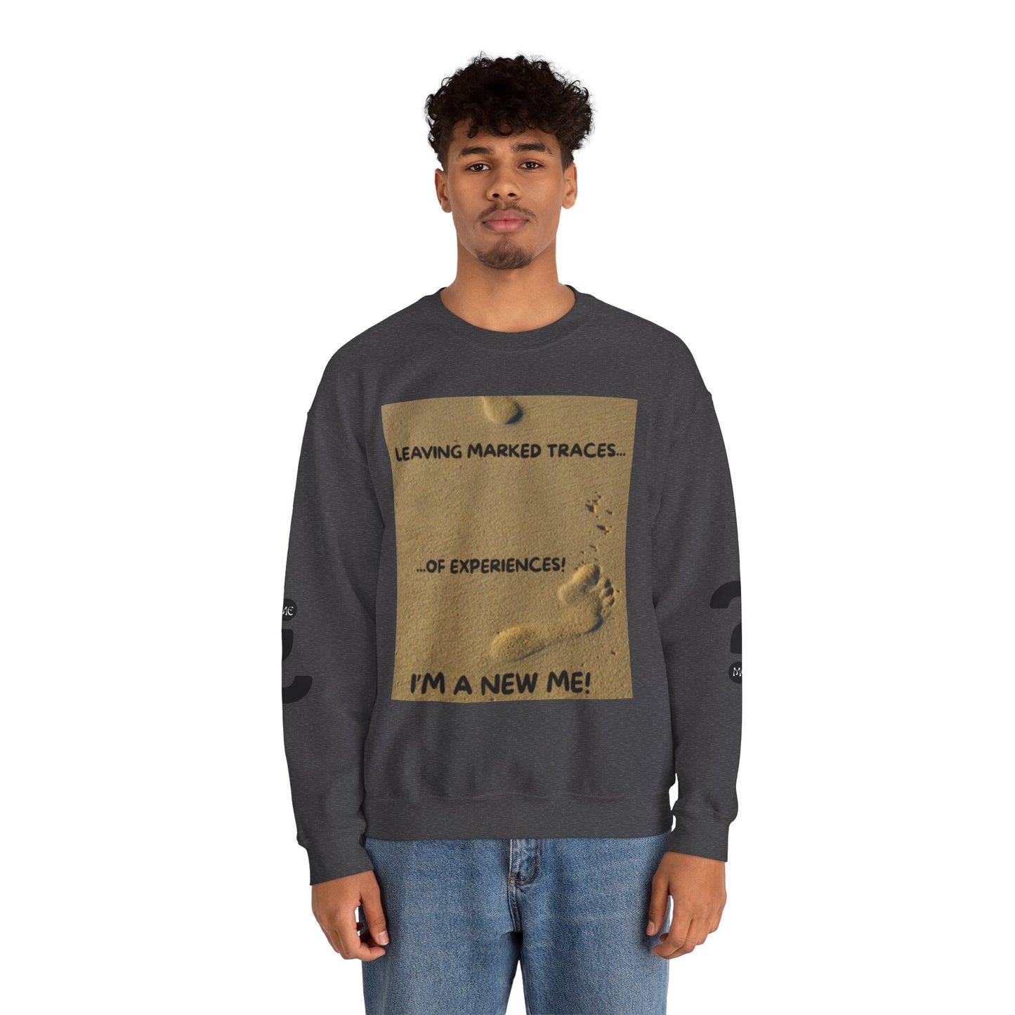 LEAVING MARKED TRACES New Beginnings Crewneck Sweatshirt | Inspirational Gift, Motivational Apparel, Unisex Fashion, Casual Wear, Self-Improvement