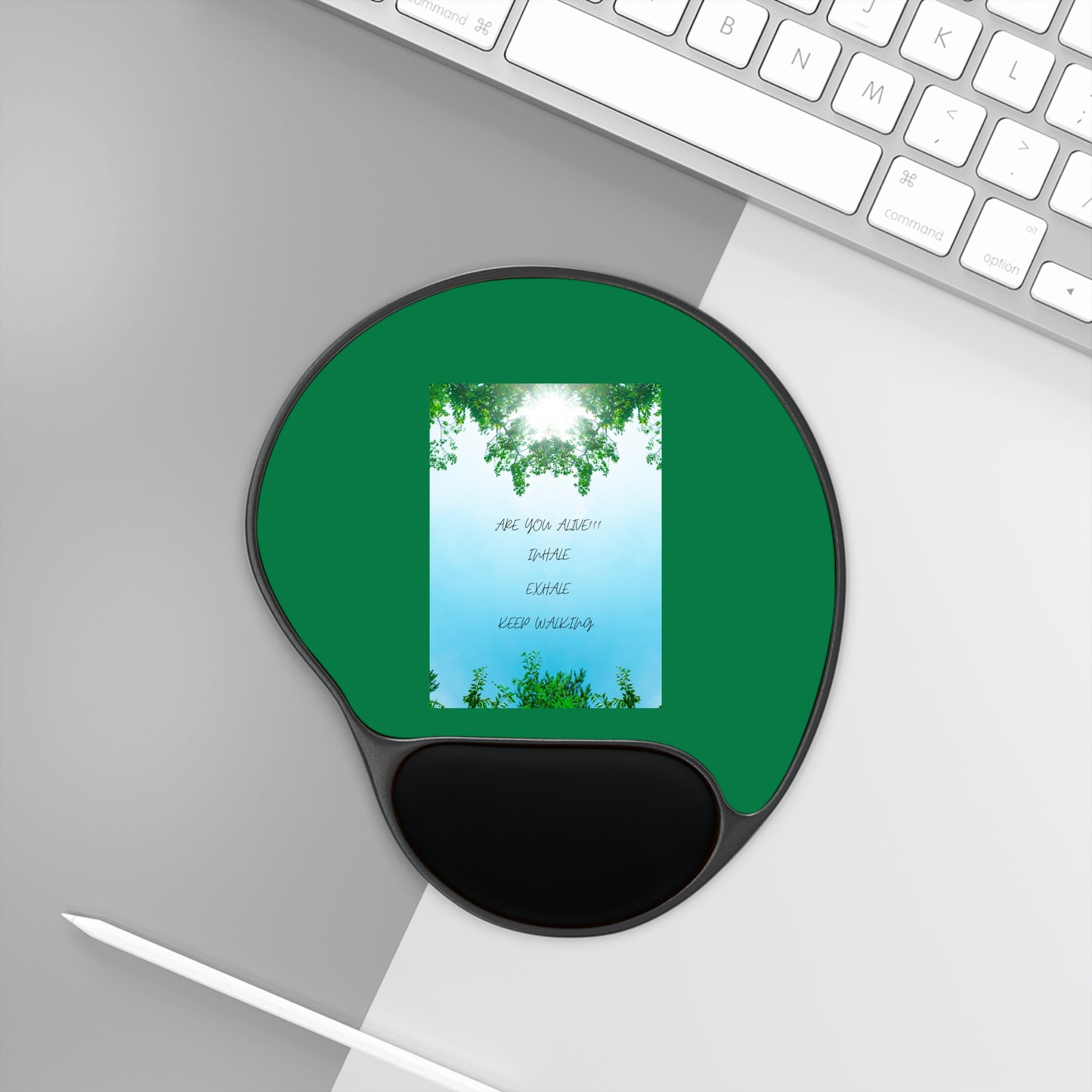 ARE YOU ALIVE Comforting Mouse Pad with Wrist Rest | Inspirational Desk Accessory for Home Office, Gifts, Motivational Decor, Ergonomic Support