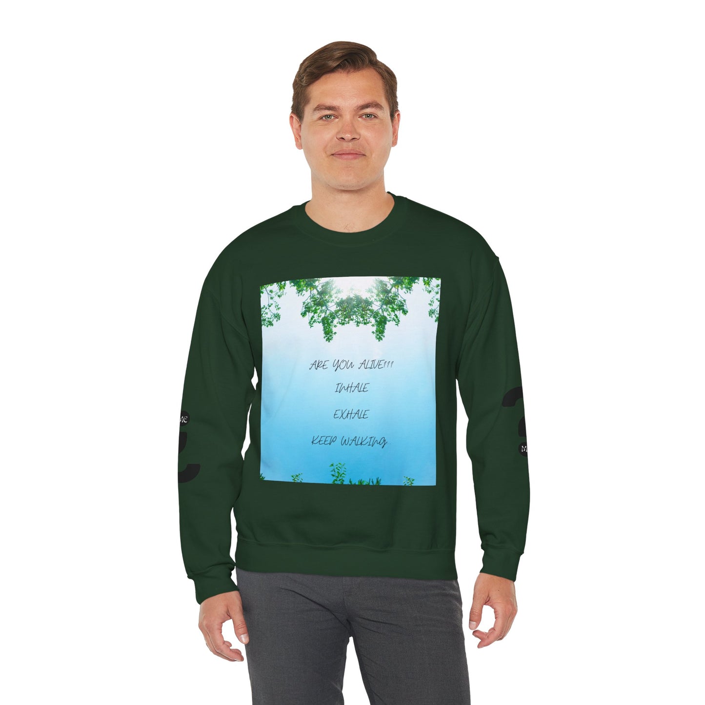 ARE YOU ALIVE Crewneck Sweatshirt, Motivational Gift, Cozy Relaxed Wear, Nature Vibes, Unisex Sweatshirt, Self-Care