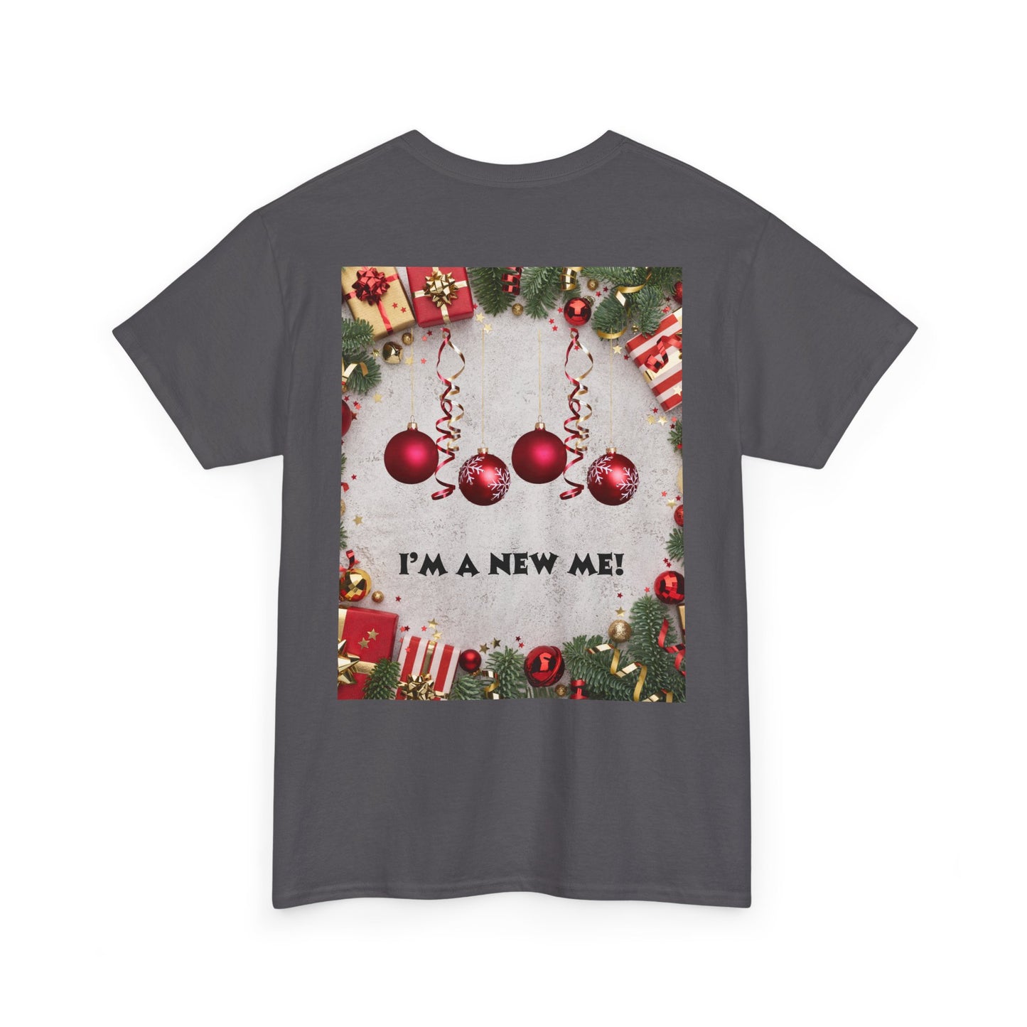 Christmas-Themed Unisex Heavy Cotton Tee, Holiday Gift, Festive Apparel, Family Gatherings, New Year Celebrations, Cute Christmas Shirt