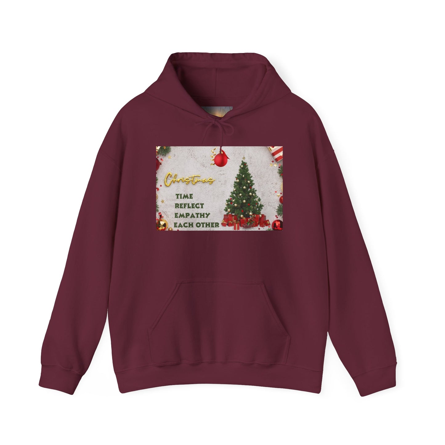 Christmas Vibe Hoodie, Festive Sweatshirt for Holiday Celebrations, Cozy Gift for Friends and Family, Unisex Winter Wear, Reflect Empathy