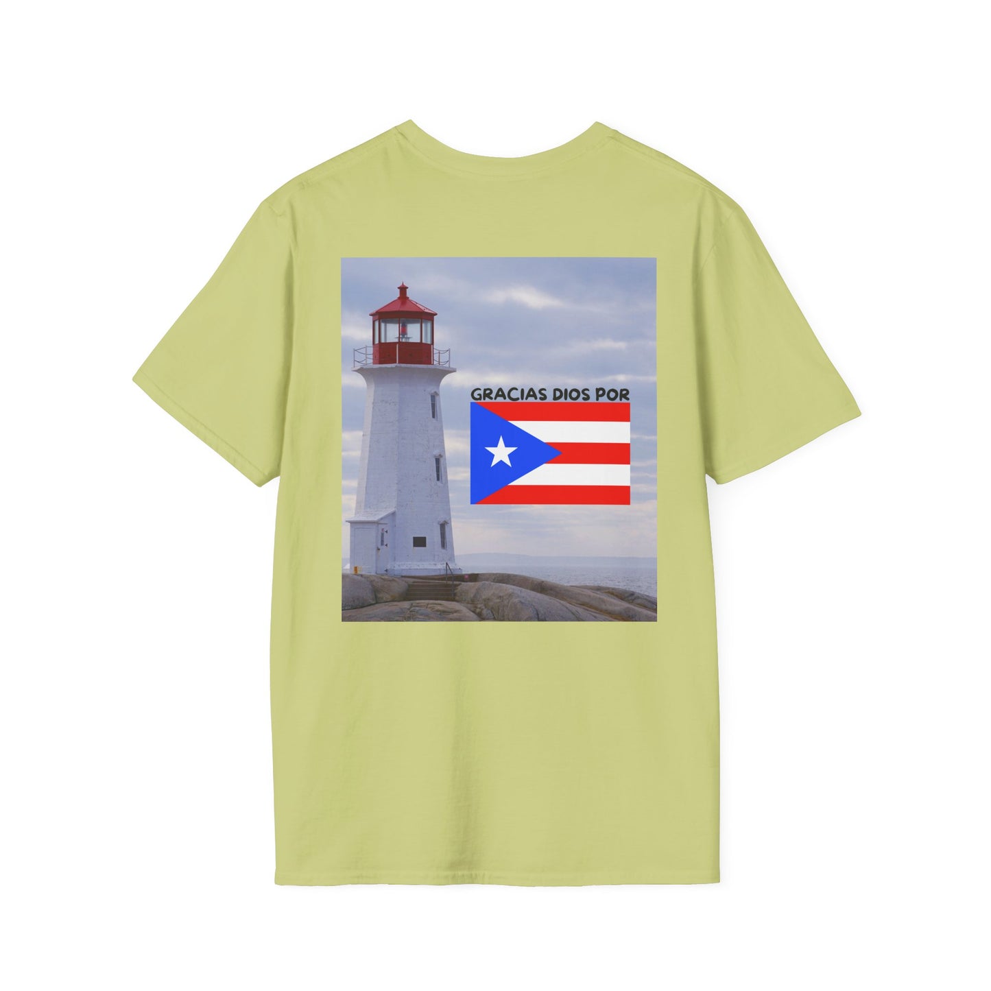 Puerto Rico Pride T-Shirt, Beach Vacation Tee, Unisex Graphic Shirt, Lighthouse Design, Caribbean Summer Wear