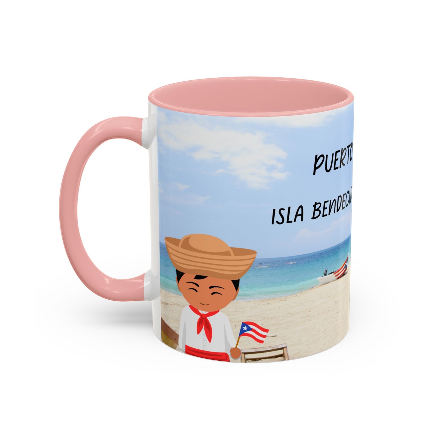 Puerto Rico Accent Coffee Mug - Tropical Beach Vibes, Travel Gift, Summer Decor, Coffee Lover's Cup, Unique Mug for Her