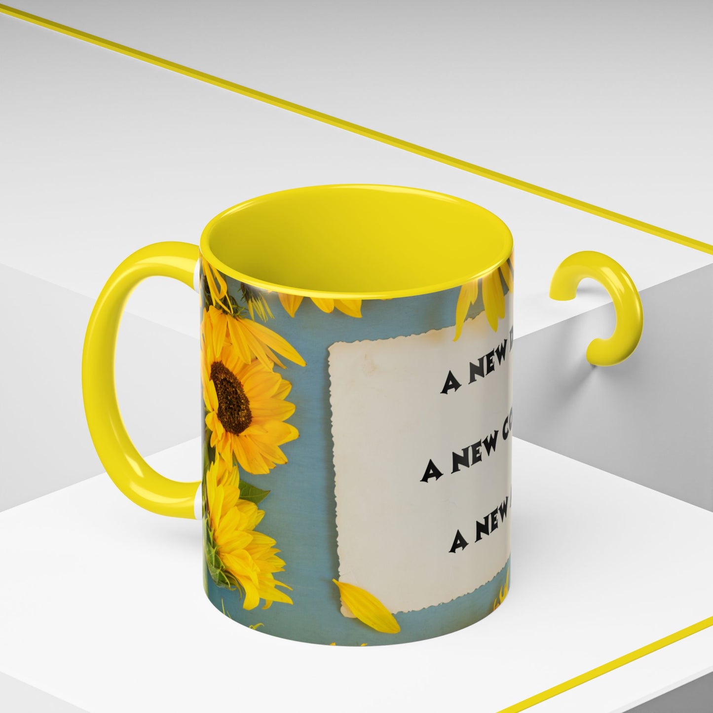 A NEW COFFEE A NEW DAY A NEW ME... Accent Coffee Mug, 11oz