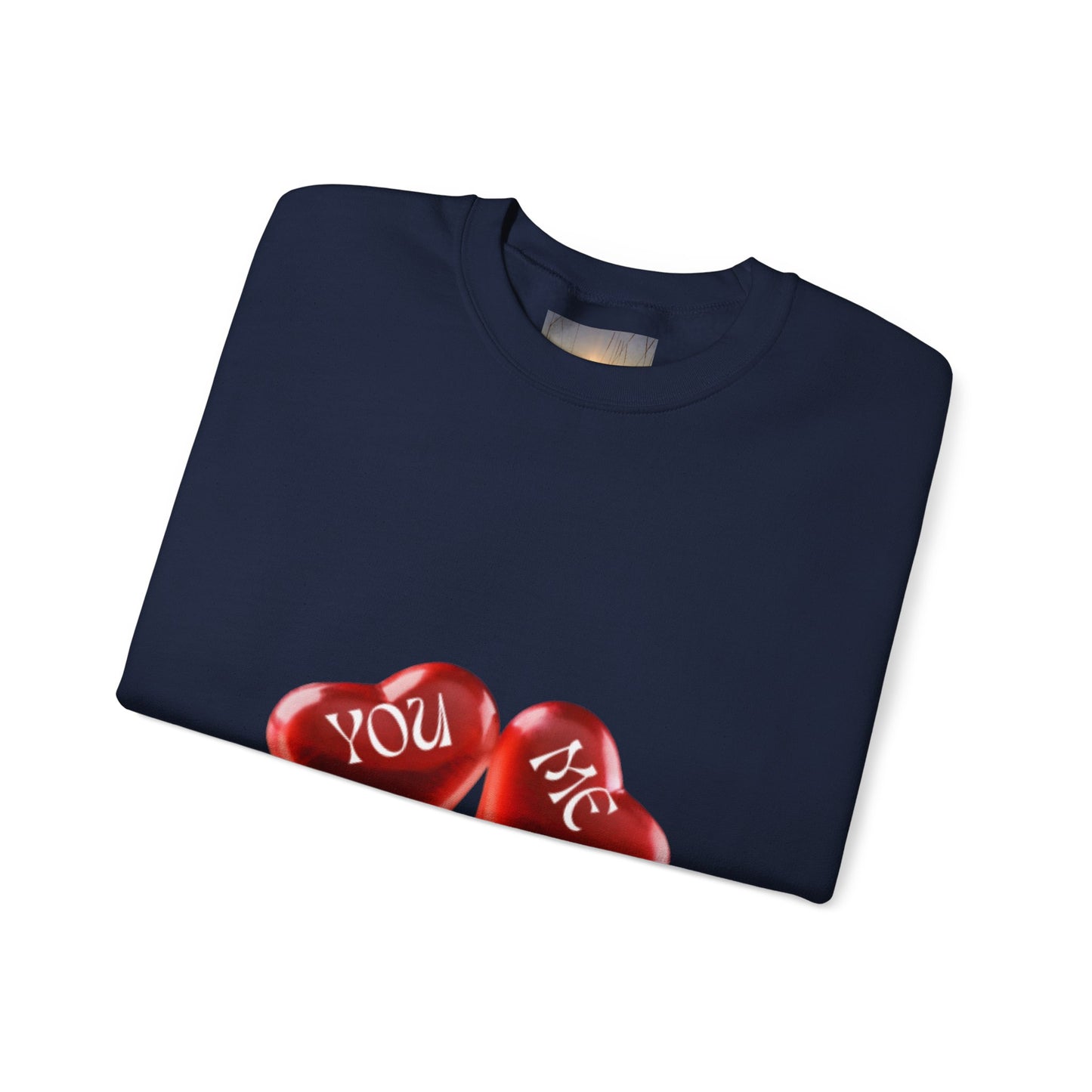 YOU AND ME Romantic Crewneck Sweatshirt, Valentine's Day Gift, Heart Sweatshirt, Unisex Love Hoodie, Couples Apparel