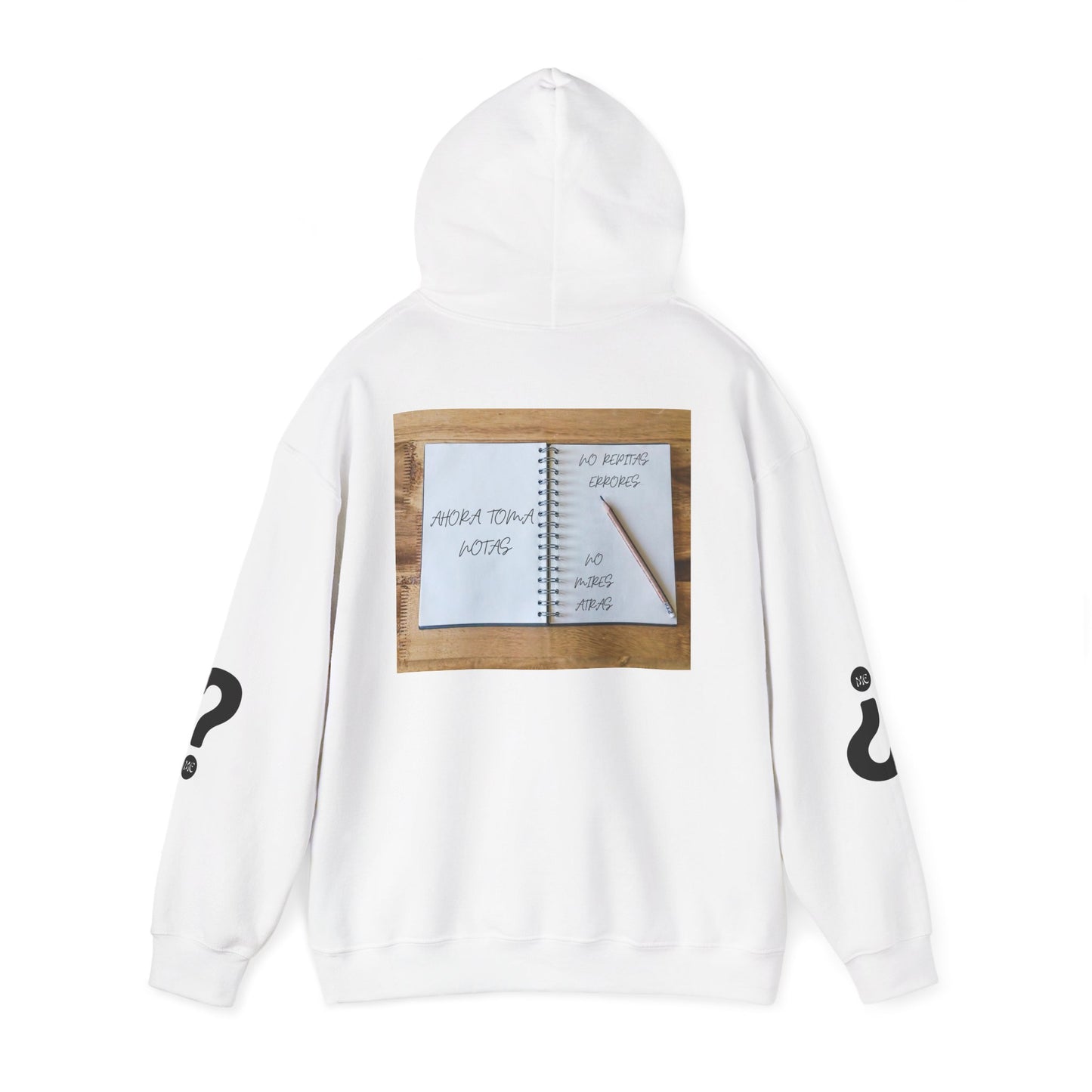 PASA LA PAGINA Inspirational Unisex Hoodie, Motivational Sweatshirt, Cozy Gift for Students, Printable Hoodie, Note-Taking Style