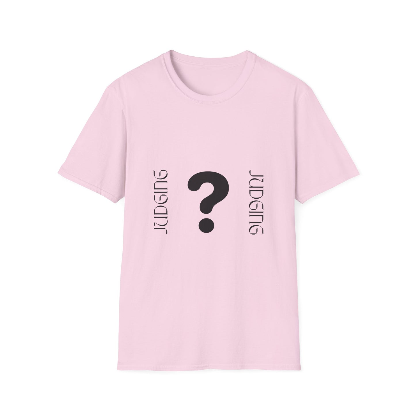JUDGING Whimsical Unisex T-Shirt with Playful Door Design - Fun Gift for Friends, Casual Wear, Birthday Surprise, Everyday Humor, Quirky Style