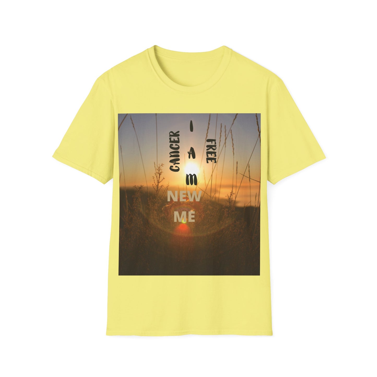 CANCER FREE I AM NEW ME Unisex Softstyle T-Shirt