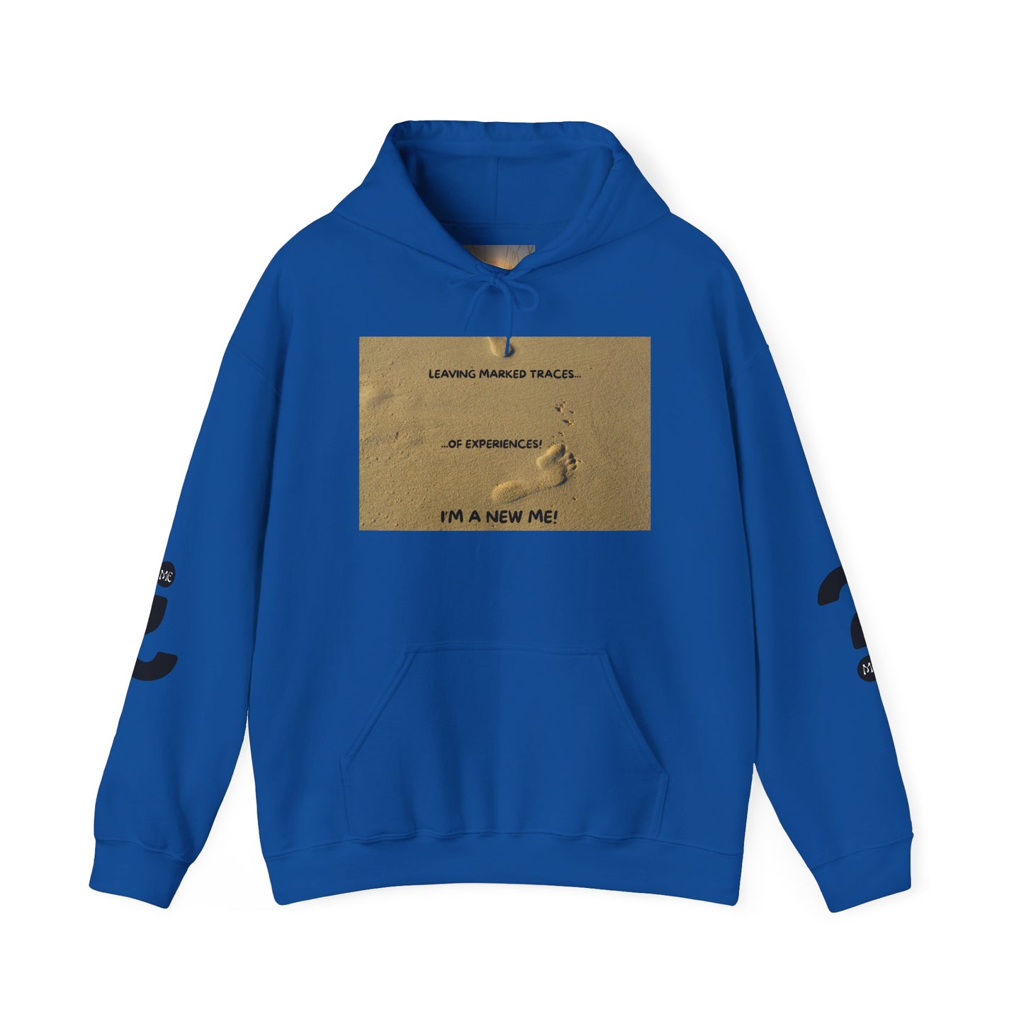 LEAVING MARKED TRACES Unisex Hooded Sweatshirt – Embrace Change, Perfect for Motivational Gifts, Cozy Casual Wear, Comfortable Daily Style, Inspirational Apparel