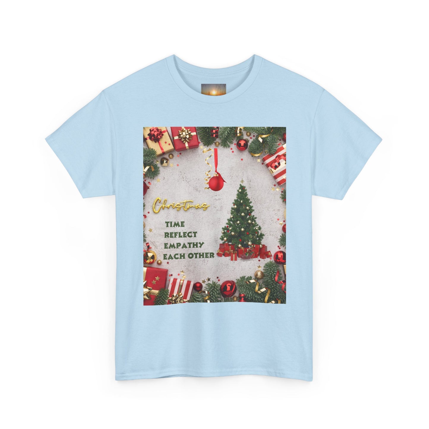 Christmas-Themed Unisex Heavy Cotton Tee, Holiday Gift, Festive Apparel, Family Gatherings, New Year Celebrations, Cute Christmas Shirt