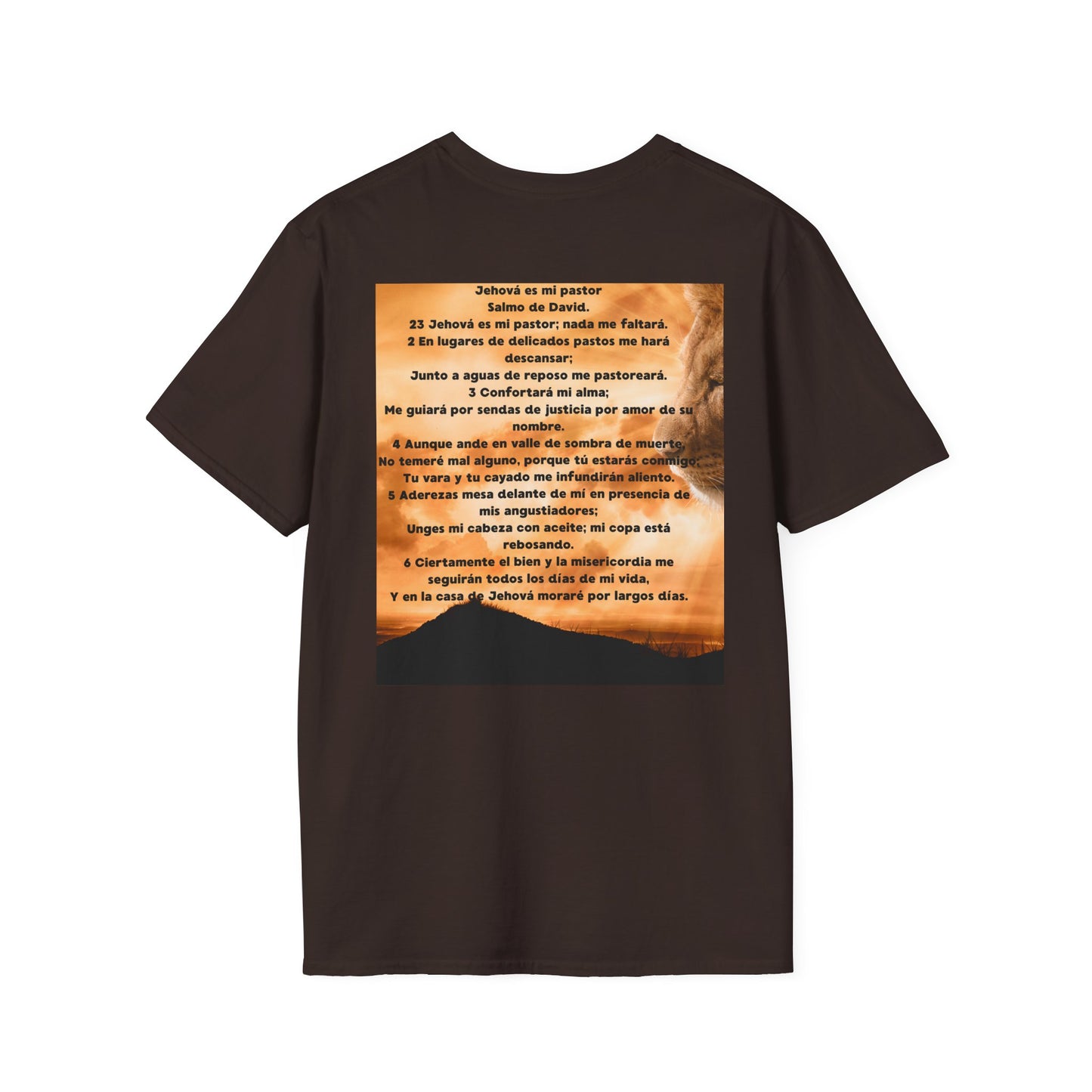 SALMOS 23 Inspirational Unisex T-Shirt with Psalm 23 Design, Motivational Gift for Friends, Faith-Based Apparel, Religious Shirt, Casual Wear
