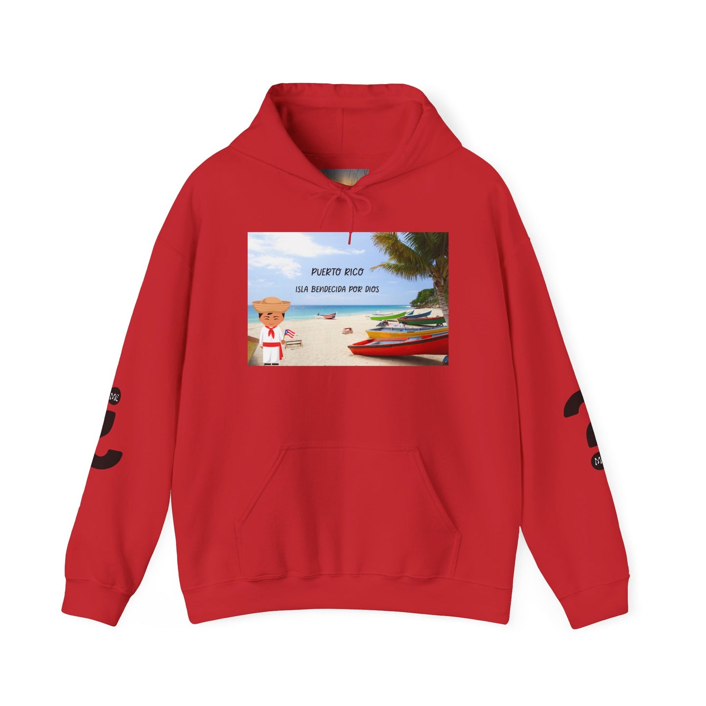 Puerto Rico Love Hooded Sweatshirt, Beach Vibes Sweatshirt, Unisex Vacation Hoodie, Island Life Apparel, Tropical Gift for Travelers