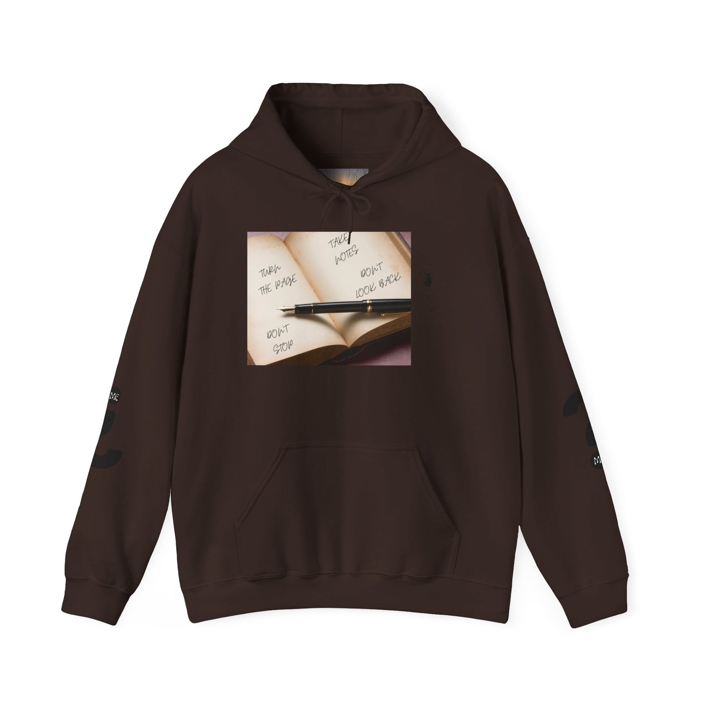 TURN THE PAGE Inspirational Quote Hoodie, Cozy Sweatshirt for Writers, Motivational Gift, Book Lover Apparel, Perfect for Holidays