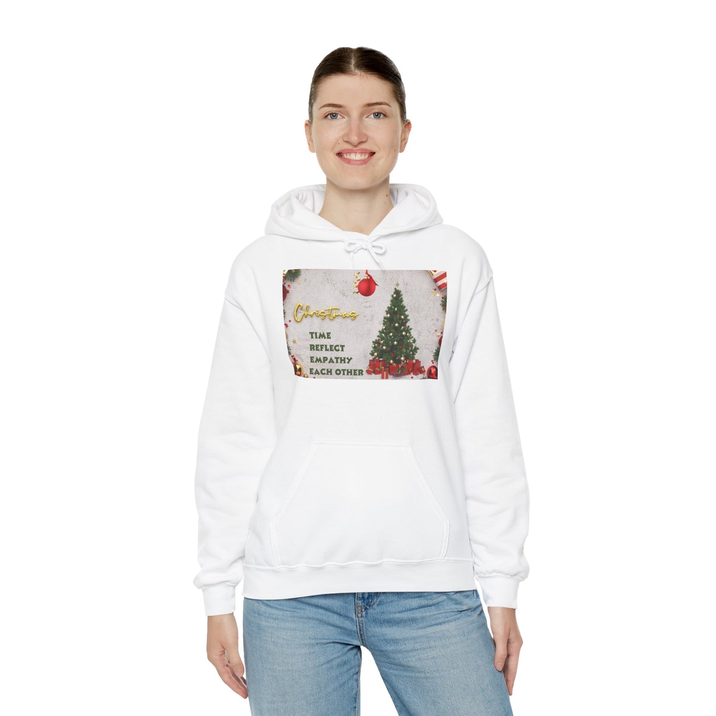 Christmas Vibe Hoodie, Festive Sweatshirt for Holiday Celebrations, Cozy Gift for Friends and Family, Unisex Winter Wear, Reflect Empathy