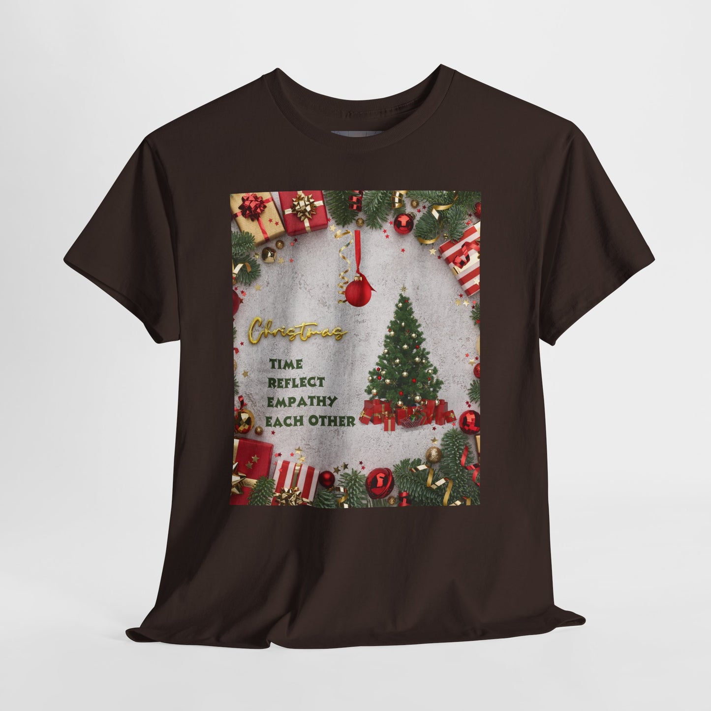 Christmas-Themed Unisex Heavy Cotton Tee, Holiday Gift, Festive Apparel, Family Gatherings, New Year Celebrations, Cute Christmas Shirt
