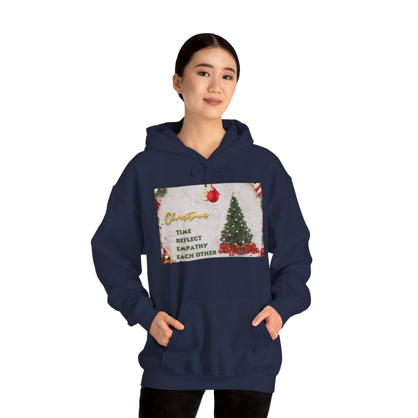 Christmas Vibe Hoodie, Festive Sweatshirt for Holiday Celebrations, Cozy Gift for Friends and Family, Unisex Winter Wear, Reflect Empathy