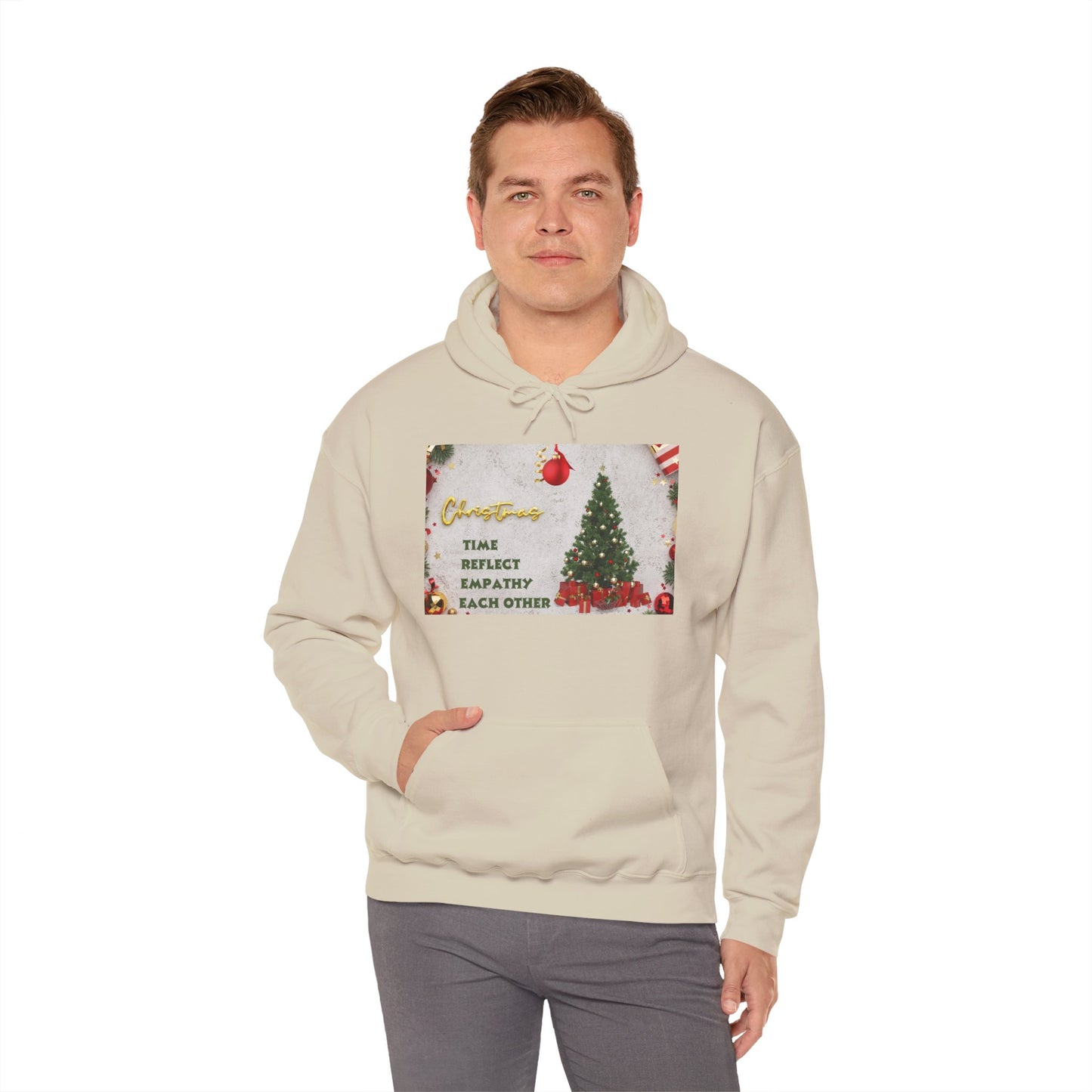 Christmas Vibe Hoodie, Festive Sweatshirt for Holiday Celebrations, Cozy Gift for Friends and Family, Unisex Winter Wear, Reflect Empathy