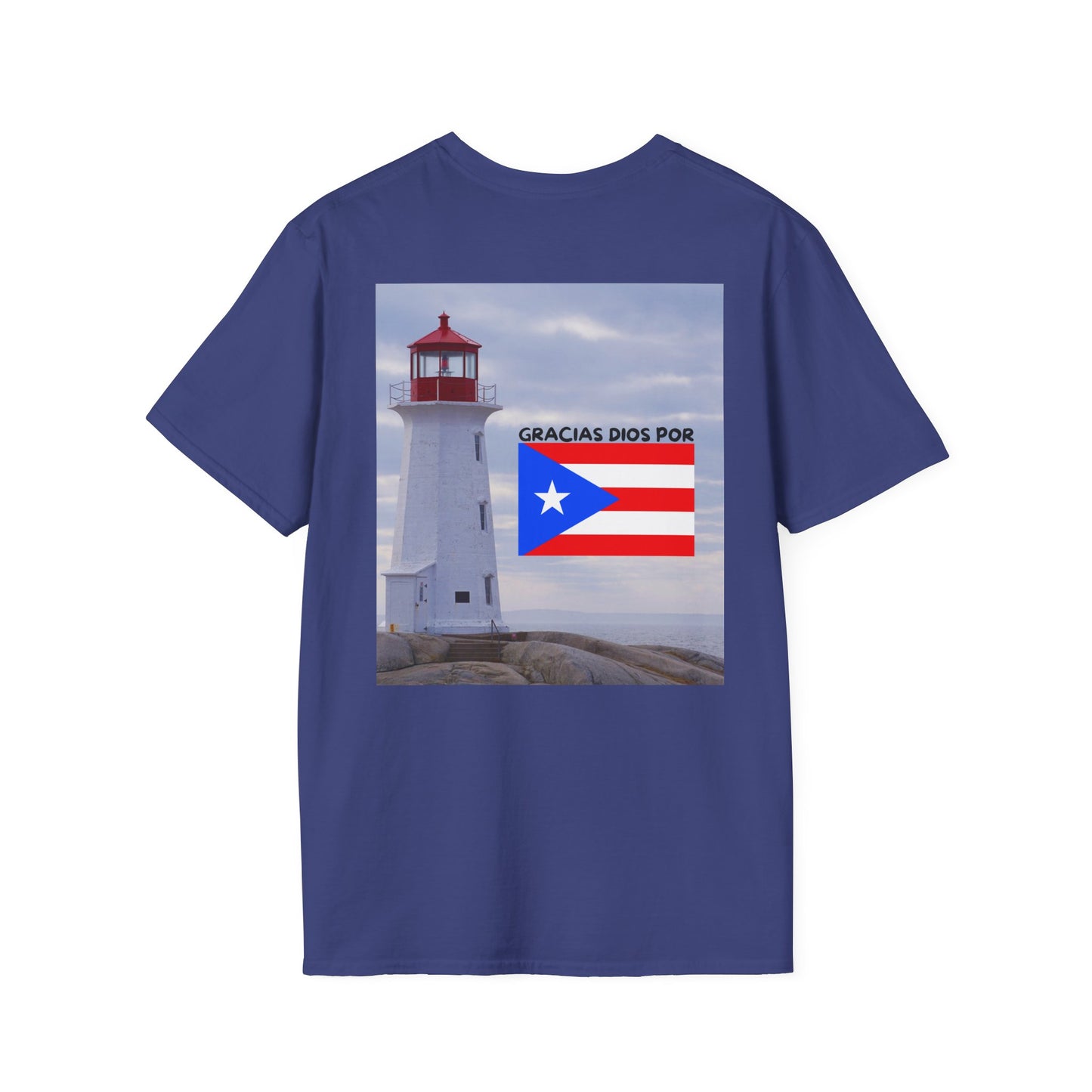 Puerto Rico Pride T-Shirt, Beach Vacation Tee, Unisex Graphic Shirt, Lighthouse Design, Caribbean Summer Wear