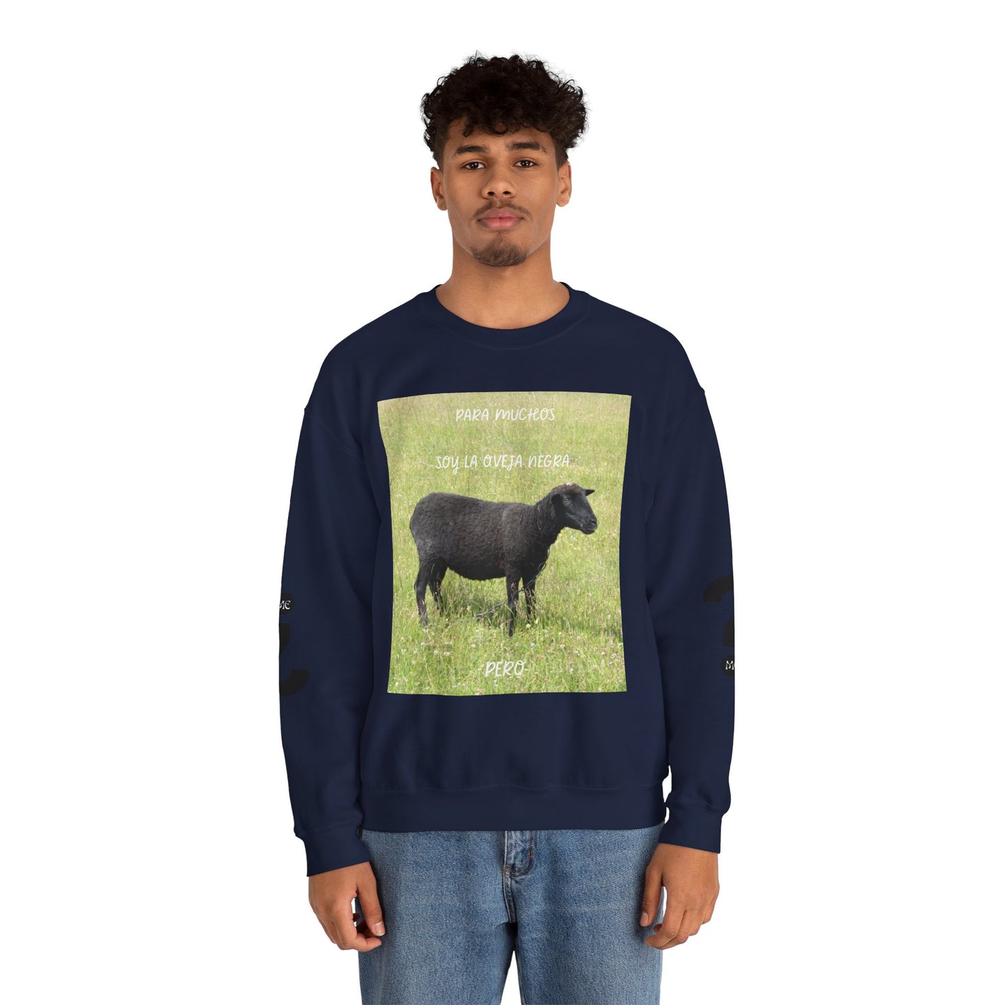 OVEJA NEGRA Crewneck Sweatshirt, Perfect Gift for Animal Lovers, Farmhouse Style, Pastoral Vibe, Ideal for Holidays