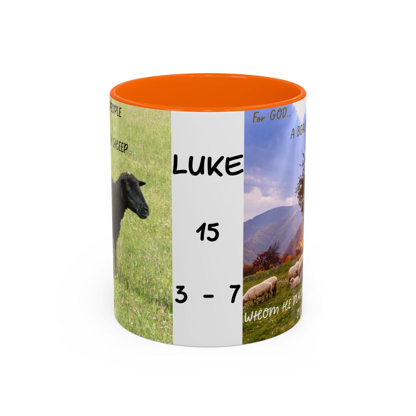 BLACK SHEEP Beautiful Sheep Coffee Mug, Inspirational Luke 15:3-7 Mug, Nature Lover Gift, Faith-Based Beverage Cup, Unique Farmhouse Decor