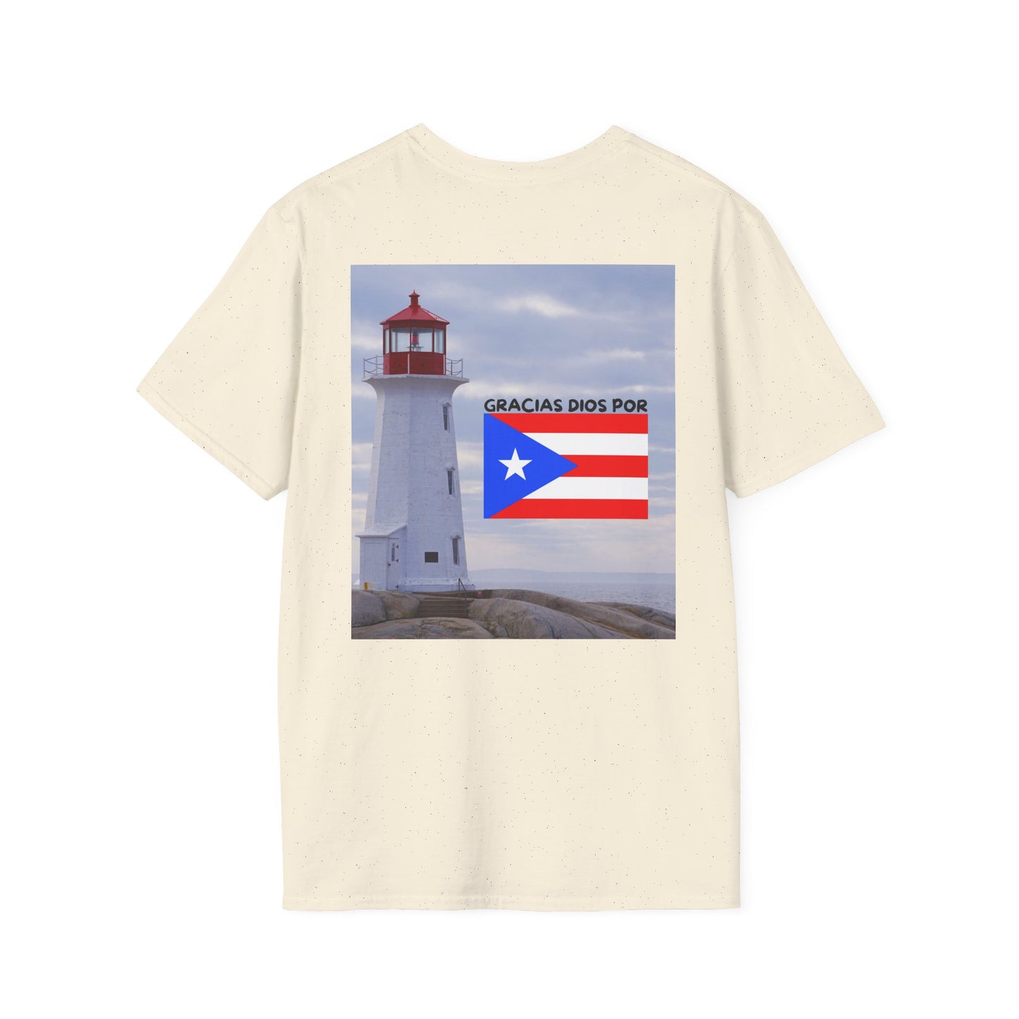 Puerto Rico Pride T-Shirt, Beach Vacation Tee, Unisex Graphic Shirt, Lighthouse Design, Caribbean Summer Wear