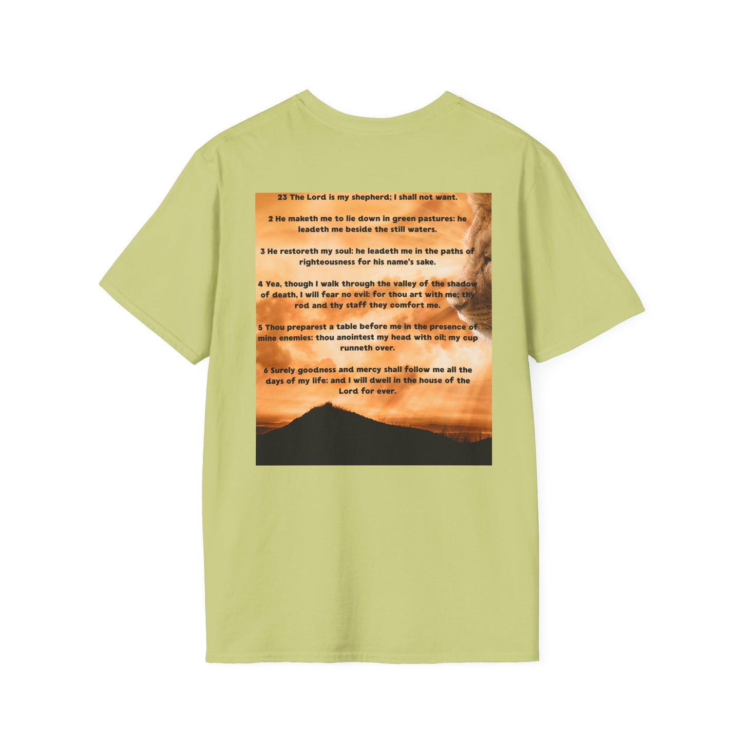 PSALM 23 Comfortable Faith-Inspired T-Shirt with Psalm 23 Design, Spiritual Tee, Christian Apparel, Inspirational Gifts, Everyday Wear