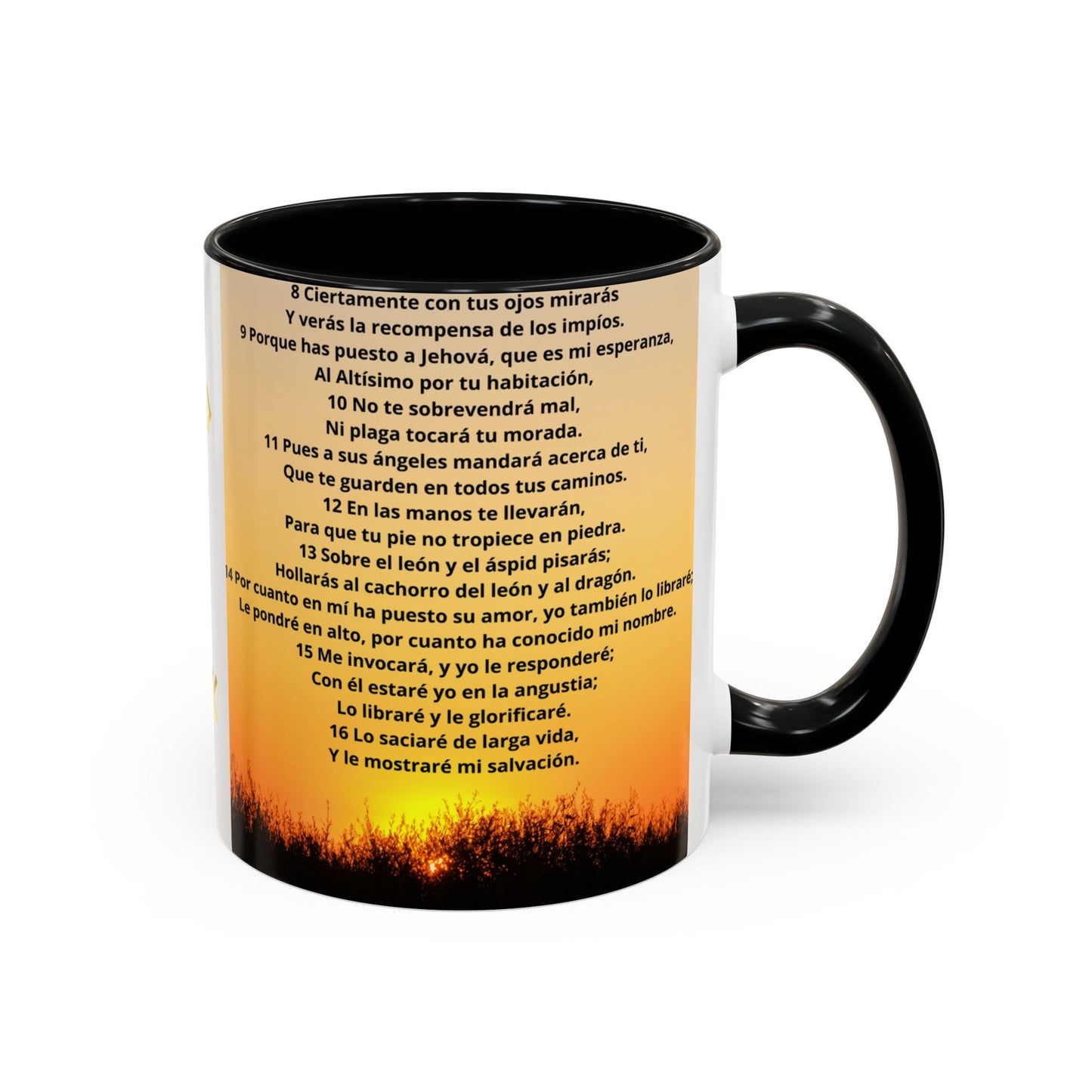 SALMO 91 Inspirational Coffee Mug, Motivational Mug, Gift for Coffee Lovers, Cozy Morning Vibes, Religious Gift