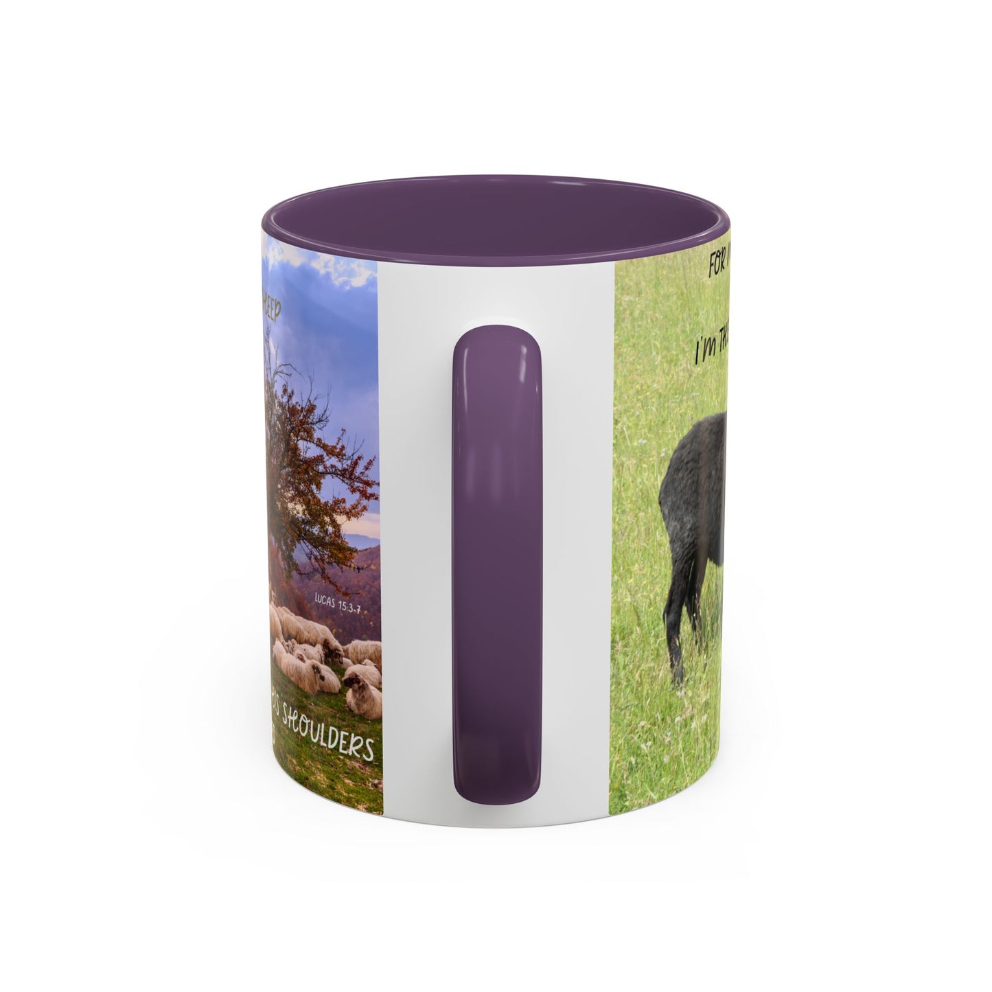 BLACK SHEEP Beautiful Sheep Coffee Mug, Inspirational Luke 15:3-7 Mug, Nature Lover Gift, Faith-Based Beverage Cup, Unique Farmhouse Decor
