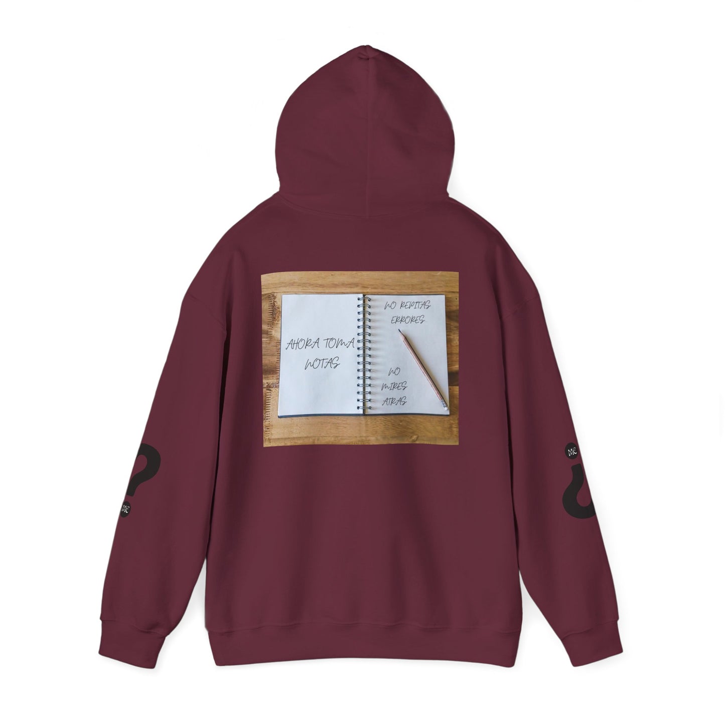 PASA LA PAGINA Inspirational Unisex Hoodie, Motivational Sweatshirt, Cozy Gift for Students, Printable Hoodie, Note-Taking Style