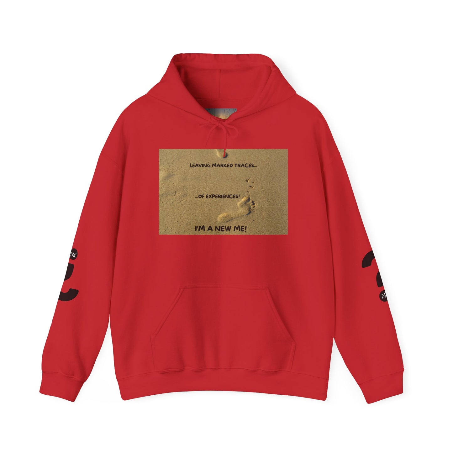 LEAVING MARKED TRACES Unisex Hooded Sweatshirt – Embrace Change, Perfect for Motivational Gifts, Cozy Casual Wear, Comfortable Daily Style, Inspirational Apparel