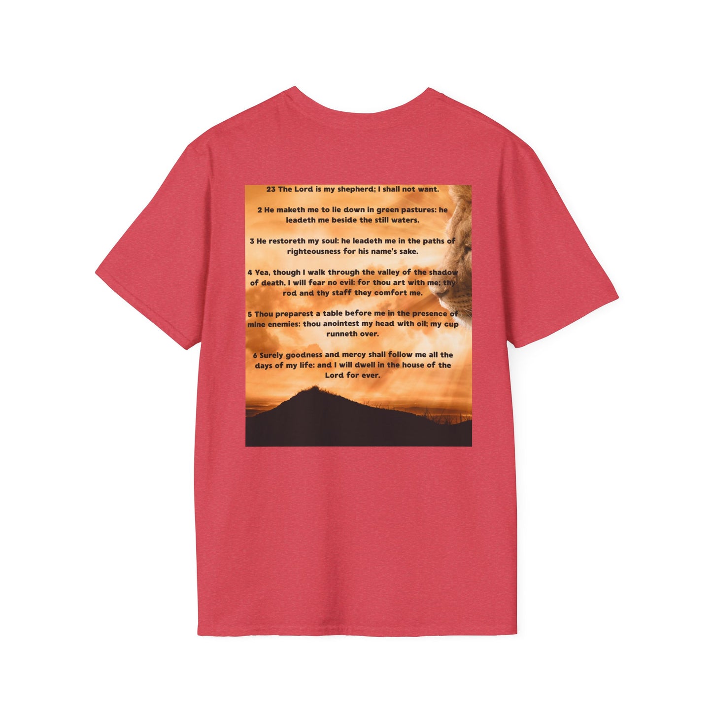 PSALM 23 Comfortable Faith-Inspired T-Shirt with Psalm 23 Design, Spiritual Tee, Christian Apparel, Inspirational Gifts, Everyday Wear