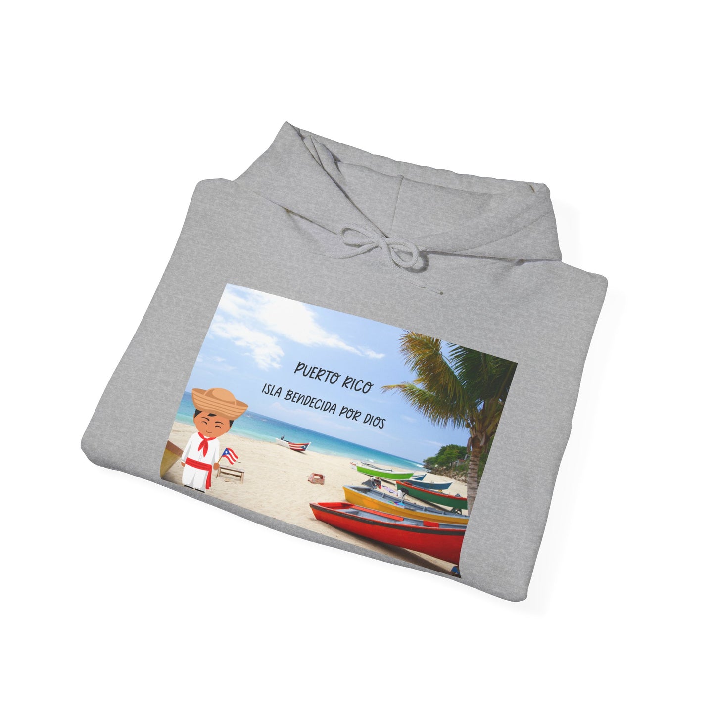 Puerto Rico Love Hooded Sweatshirt, Beach Vibes Sweatshirt, Unisex Vacation Hoodie, Island Life Apparel, Tropical Gift for Travelers