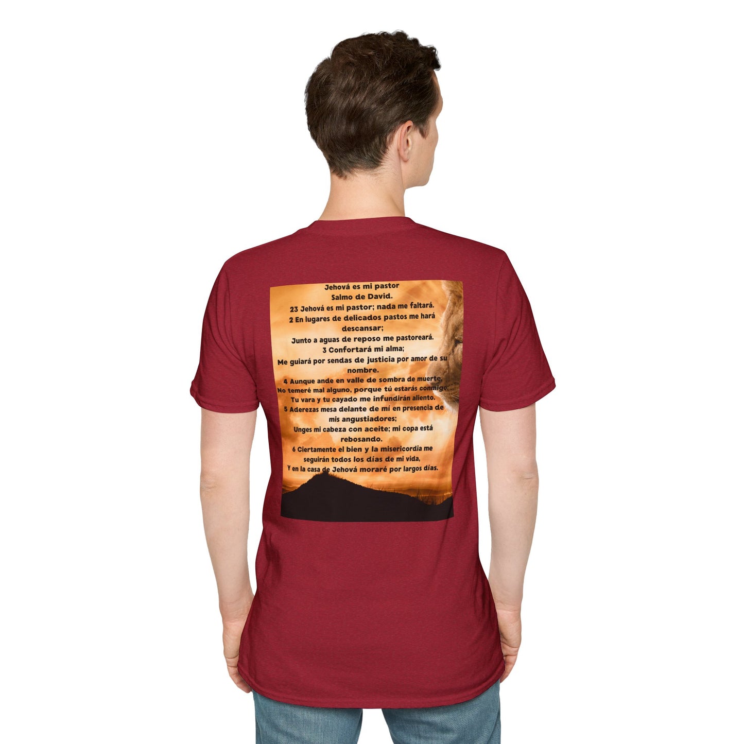 SALMOS 23 Inspirational Unisex T-Shirt with Psalm 23 Design, Motivational Gift for Friends, Faith-Based Apparel, Religious Shirt, Casual Wear