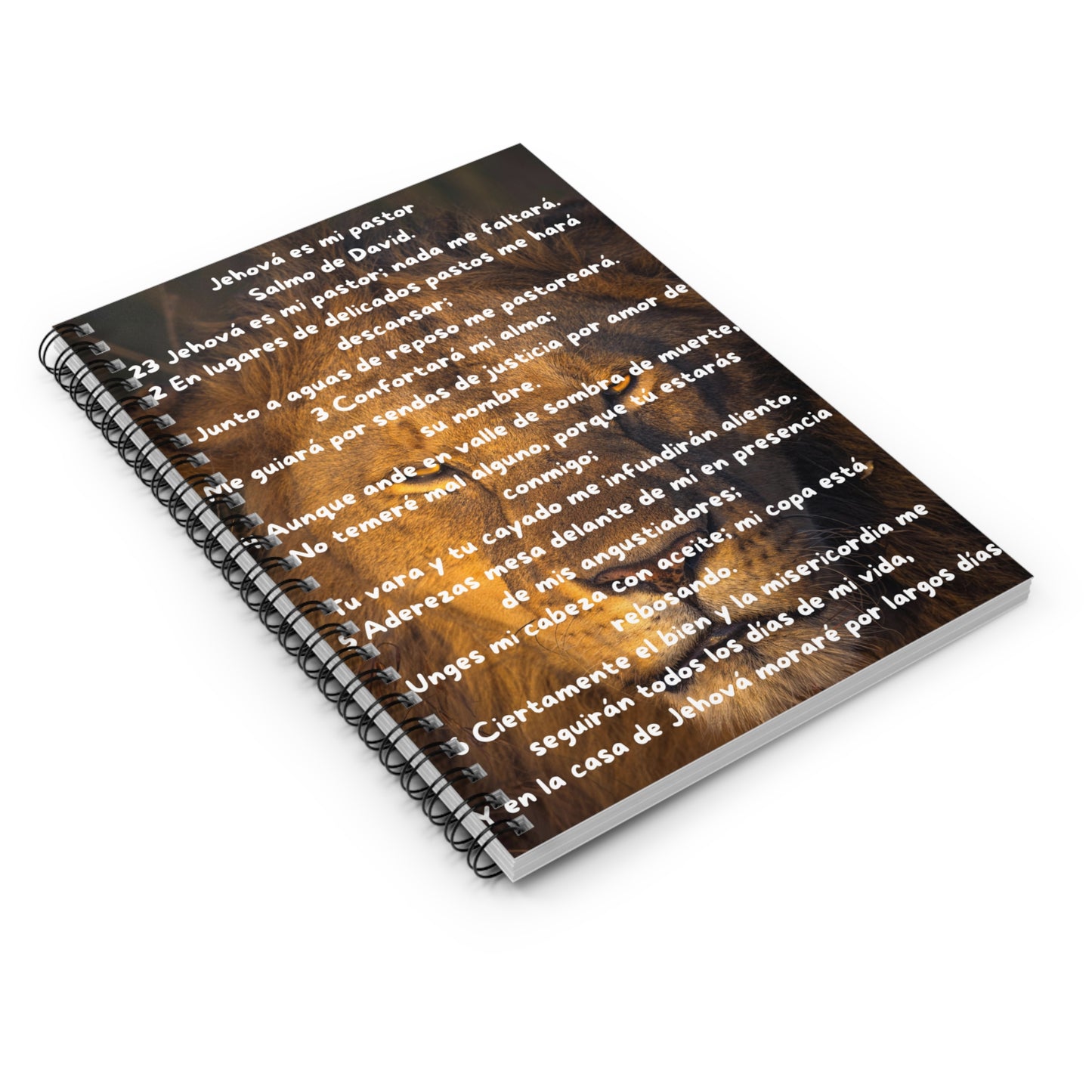 SALMO 23 Inspirational Spiral Notebook - Ruled Line for Faith and Reflection