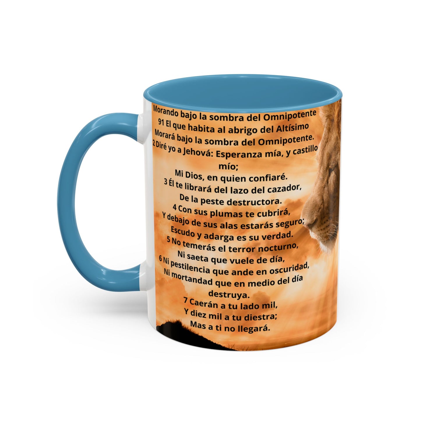 SALMO 91 Inspirational Coffee Mug, Motivational Mug, Gift for Coffee Lovers, Cozy Morning Vibes, Religious Gift