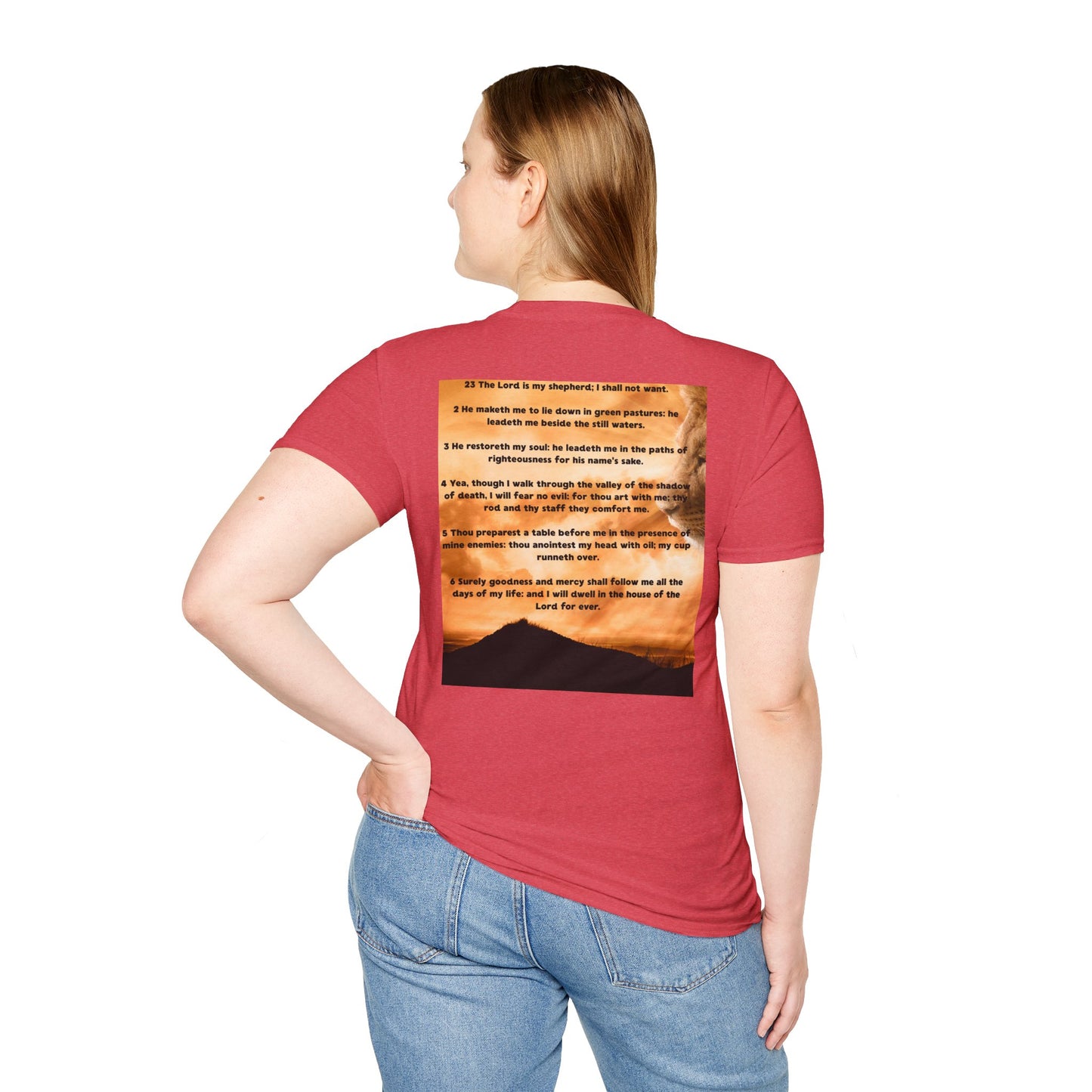 PSALM 23 Comfortable Faith-Inspired T-Shirt with Psalm 23 Design, Spiritual Tee, Christian Apparel, Inspirational Gifts, Everyday Wear