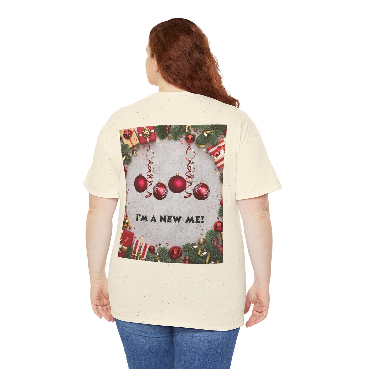 Christmas-Themed Unisex Heavy Cotton Tee, Holiday Gift, Festive Apparel, Family Gatherings, New Year Celebrations, Cute Christmas Shirt