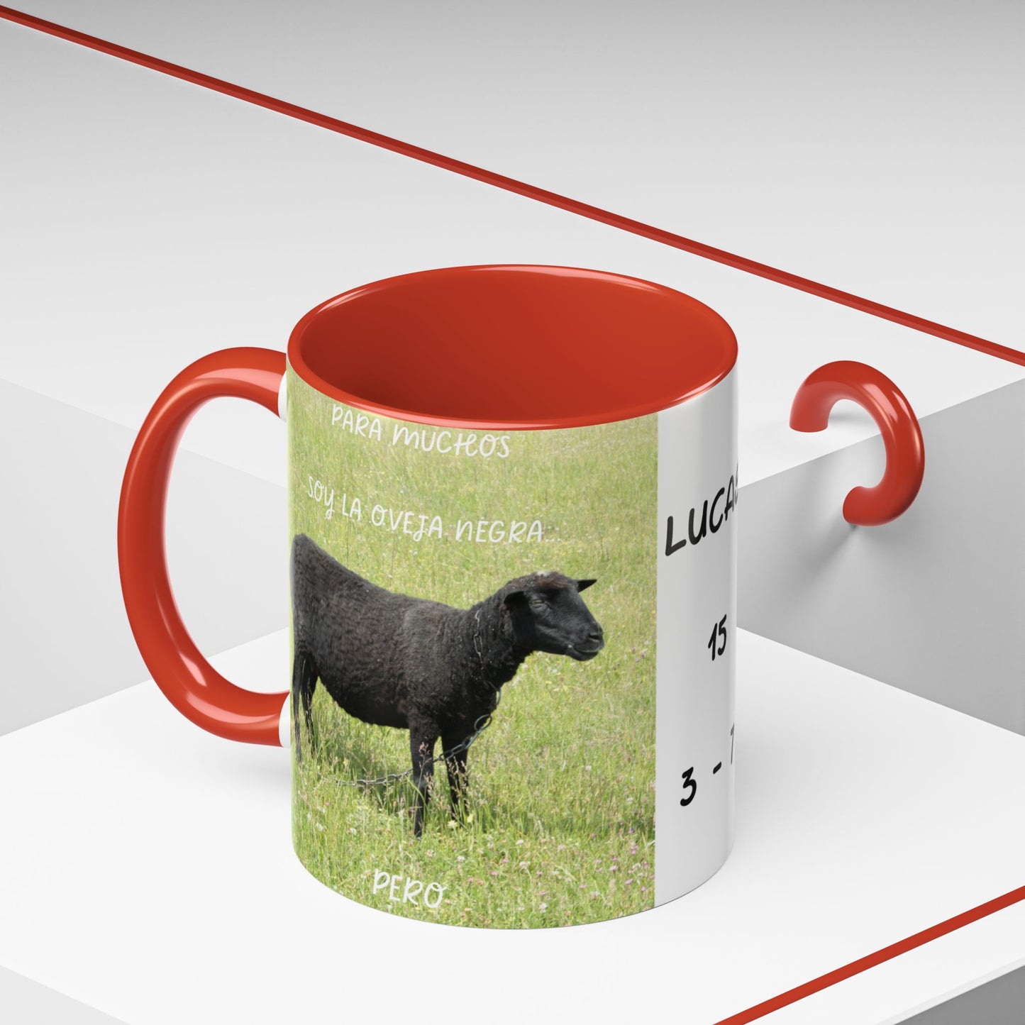 OVEJA NEGRA Personalized Accent Coffee Mug for Sheep Lovers, Custom Birthday Gift, Rustic Farmhouse Decor, Animal Mug, Unique Gift Idea
