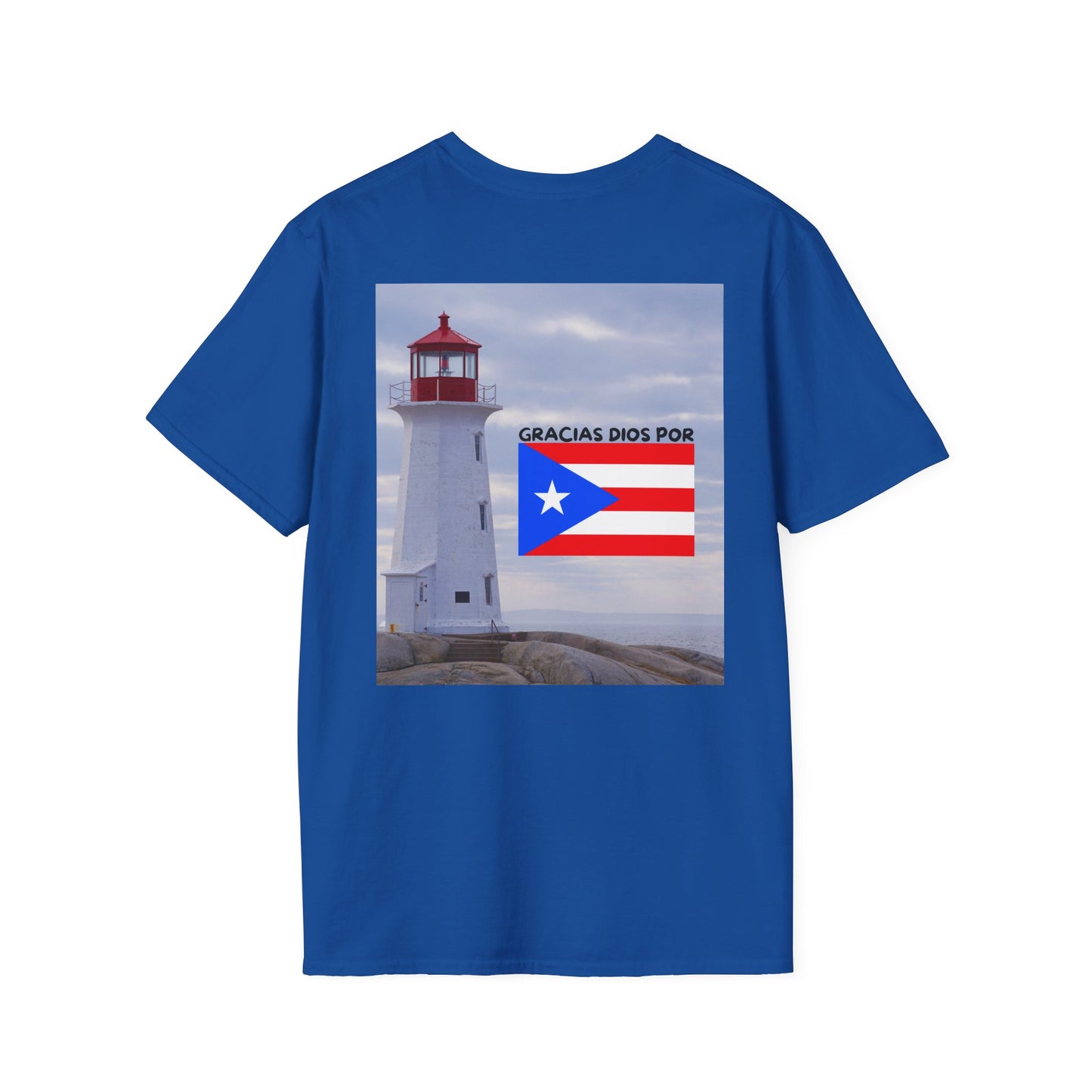 Puerto Rico Pride T-Shirt, Beach Vacation Tee, Unisex Graphic Shirt, Lighthouse Design, Caribbean Summer Wear