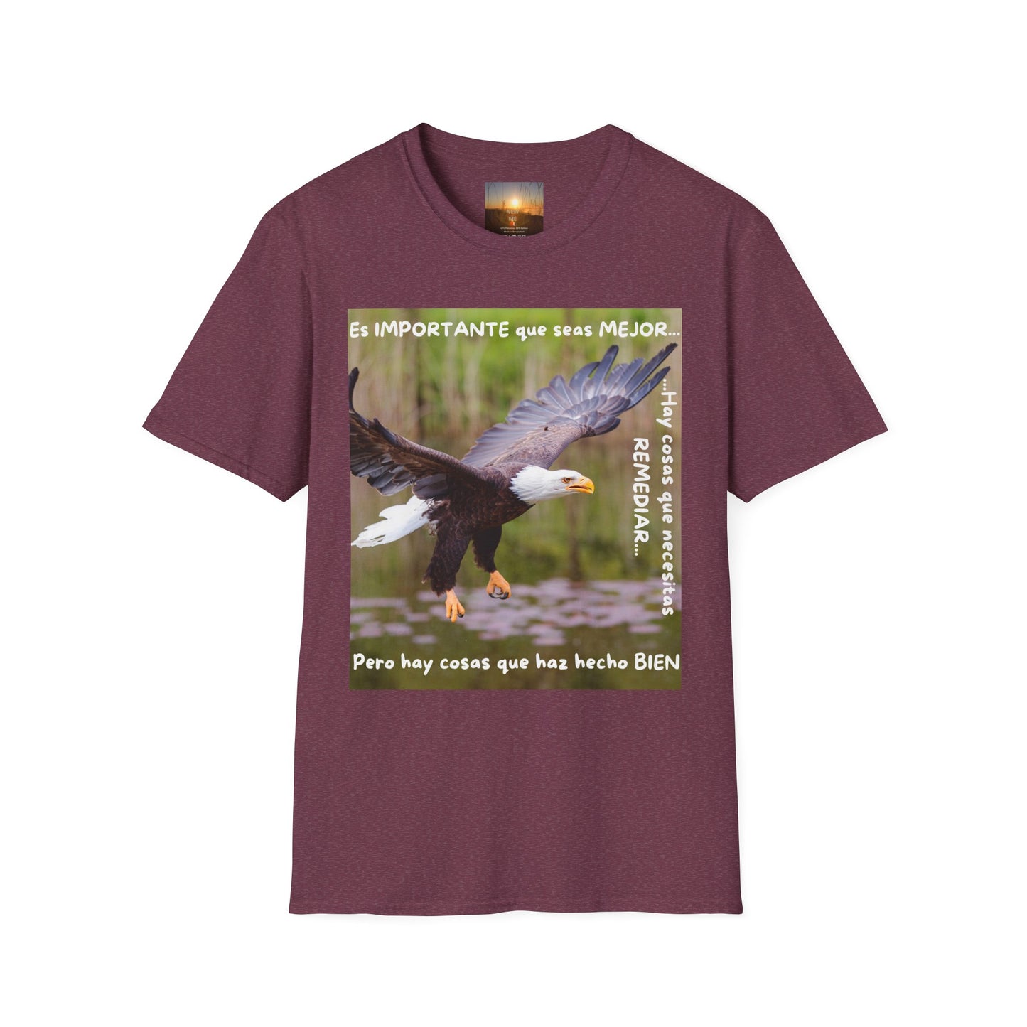 Puedes ser MEJOR Inspirational Eagle T-Shirt, Motivational Aviary Tee, Unisex Graphic Shirt, Perfect Gift for Nature Lovers