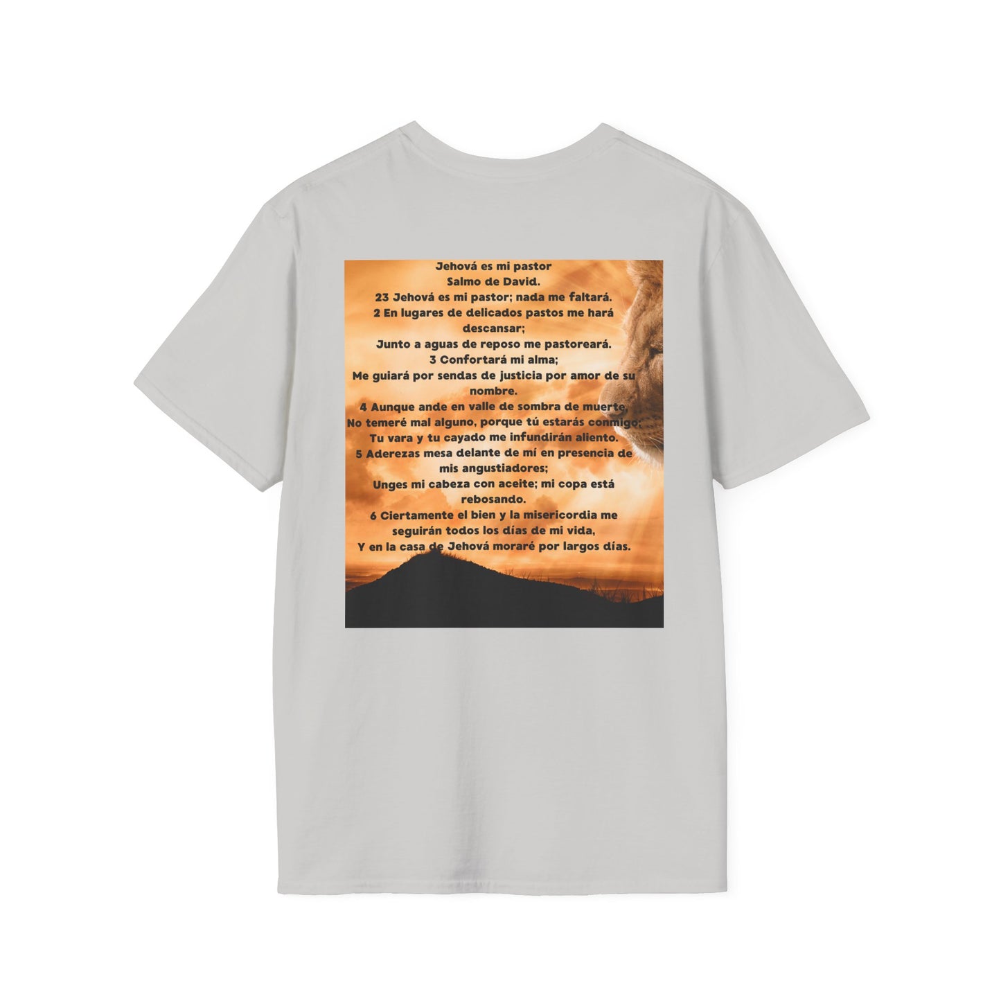 SALMOS 23 Inspirational Unisex T-Shirt with Psalm 23 Design, Motivational Gift for Friends, Faith-Based Apparel, Religious Shirt, Casual Wear