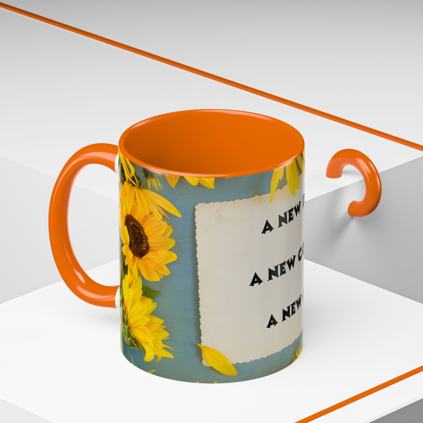 A NEW COFFEE A NEW DAY A NEW ME... Accent Coffee Mug, 11oz