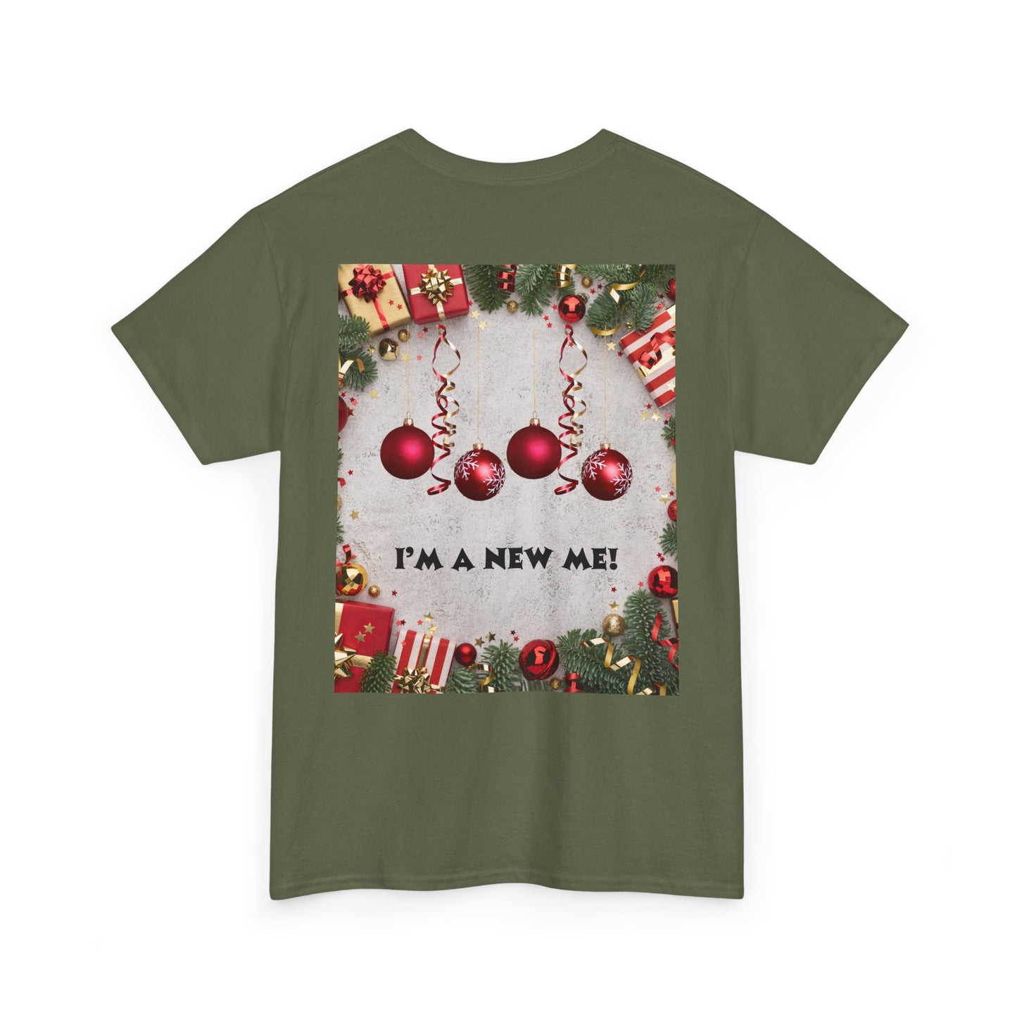 Christmas-Themed Unisex Heavy Cotton Tee, Holiday Gift, Festive Apparel, Family Gatherings, New Year Celebrations, Cute Christmas Shirt