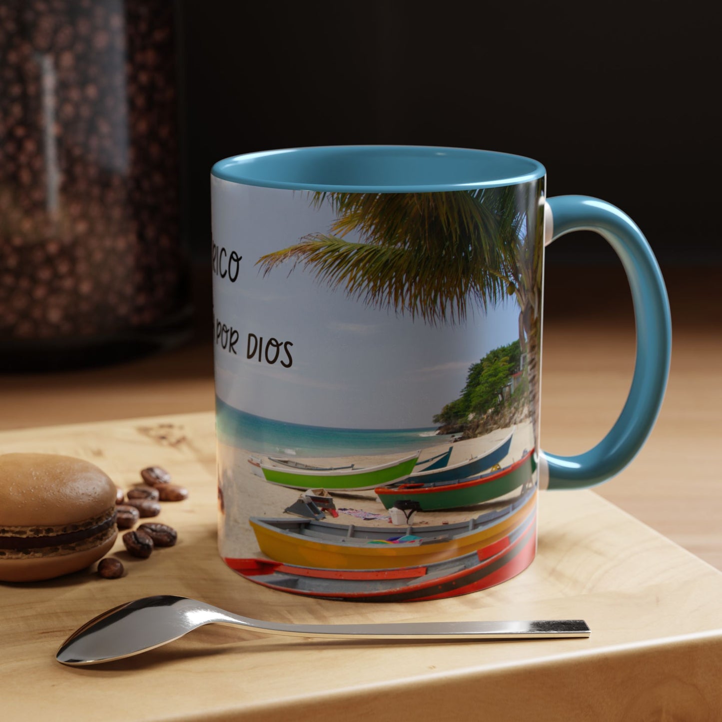 Puerto Rico Accent Coffee Mug - Tropical Beach Vibes, Travel Gift, Summer Decor, Coffee Lover's Cup, Unique Mug for Her
