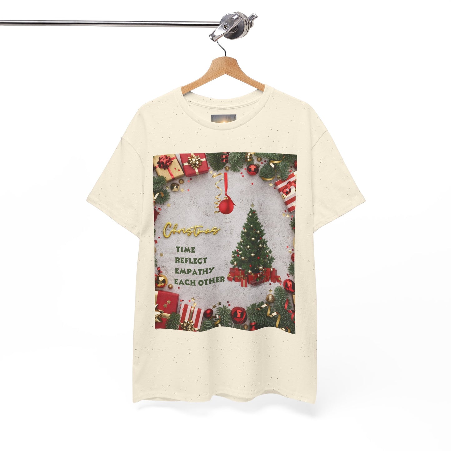 Christmas-Themed Unisex Heavy Cotton Tee, Holiday Gift, Festive Apparel, Family Gatherings, New Year Celebrations, Cute Christmas Shirt