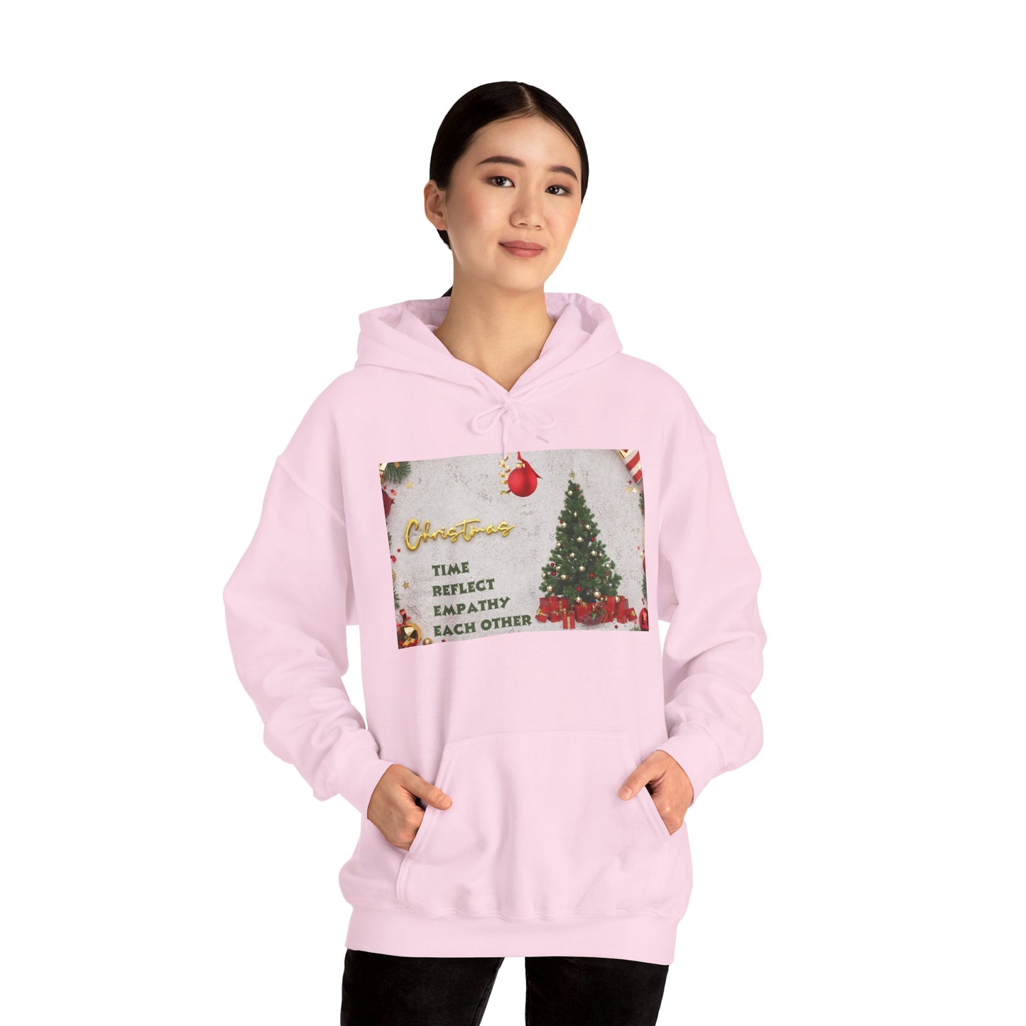 Christmas Vibe Hoodie, Festive Sweatshirt for Holiday Celebrations, Cozy Gift for Friends and Family, Unisex Winter Wear, Reflect Empathy
