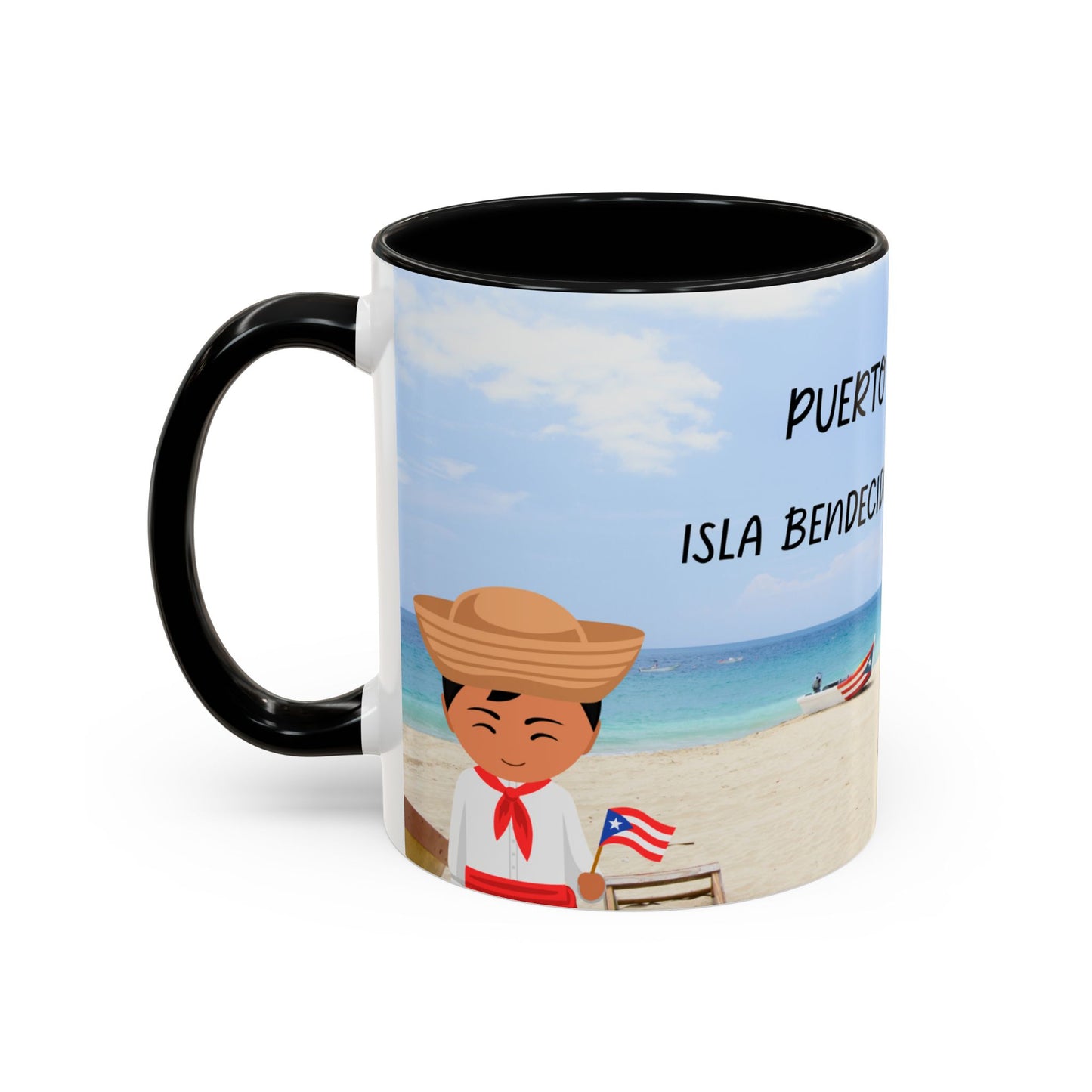 Puerto Rico Accent Coffee Mug - Tropical Beach Vibes, Travel Gift, Summer Decor, Coffee Lover's Cup, Unique Mug for Her