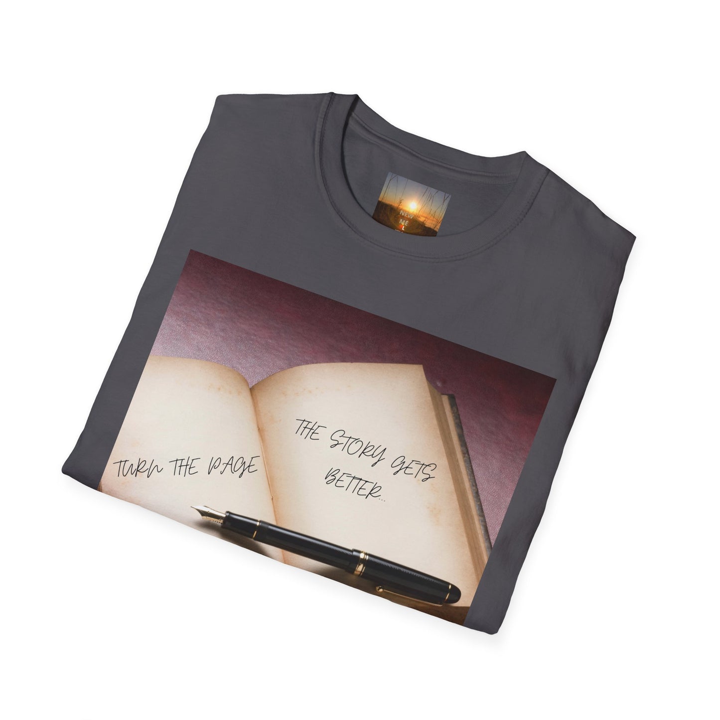 TURN THE PAGE Inspirational Book T-Shirt, Motivational Tee, Reading Lover Gift, Journal Enthusiast Apparel, Bookworm T-Shirt, Literary Quote Shirt
